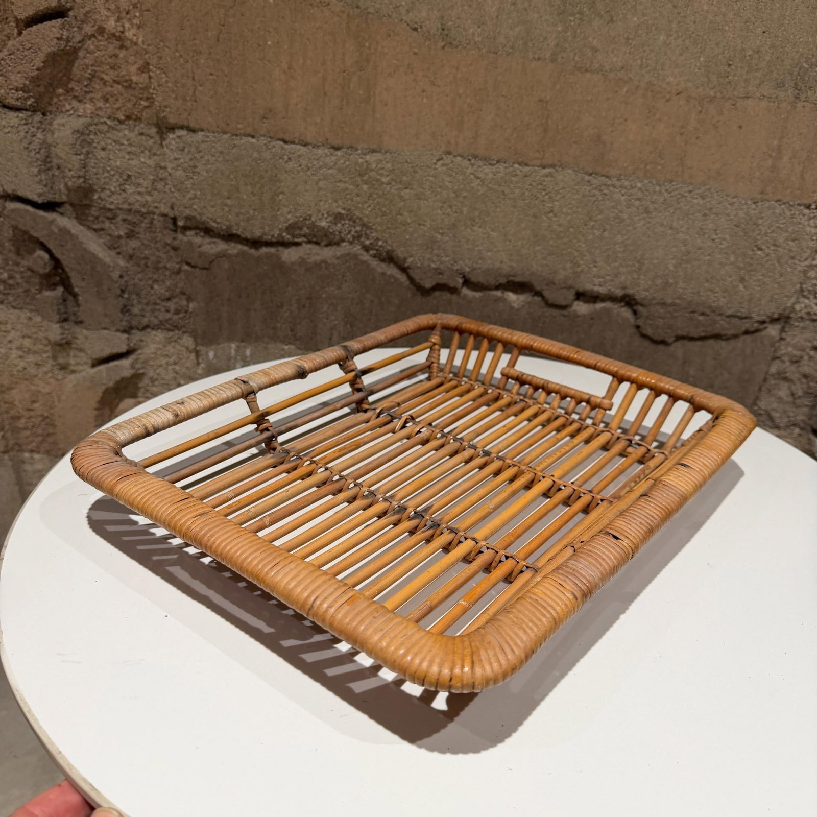 Vintage Rattan Tray by Artek Finland Scandinavian Modern - 4