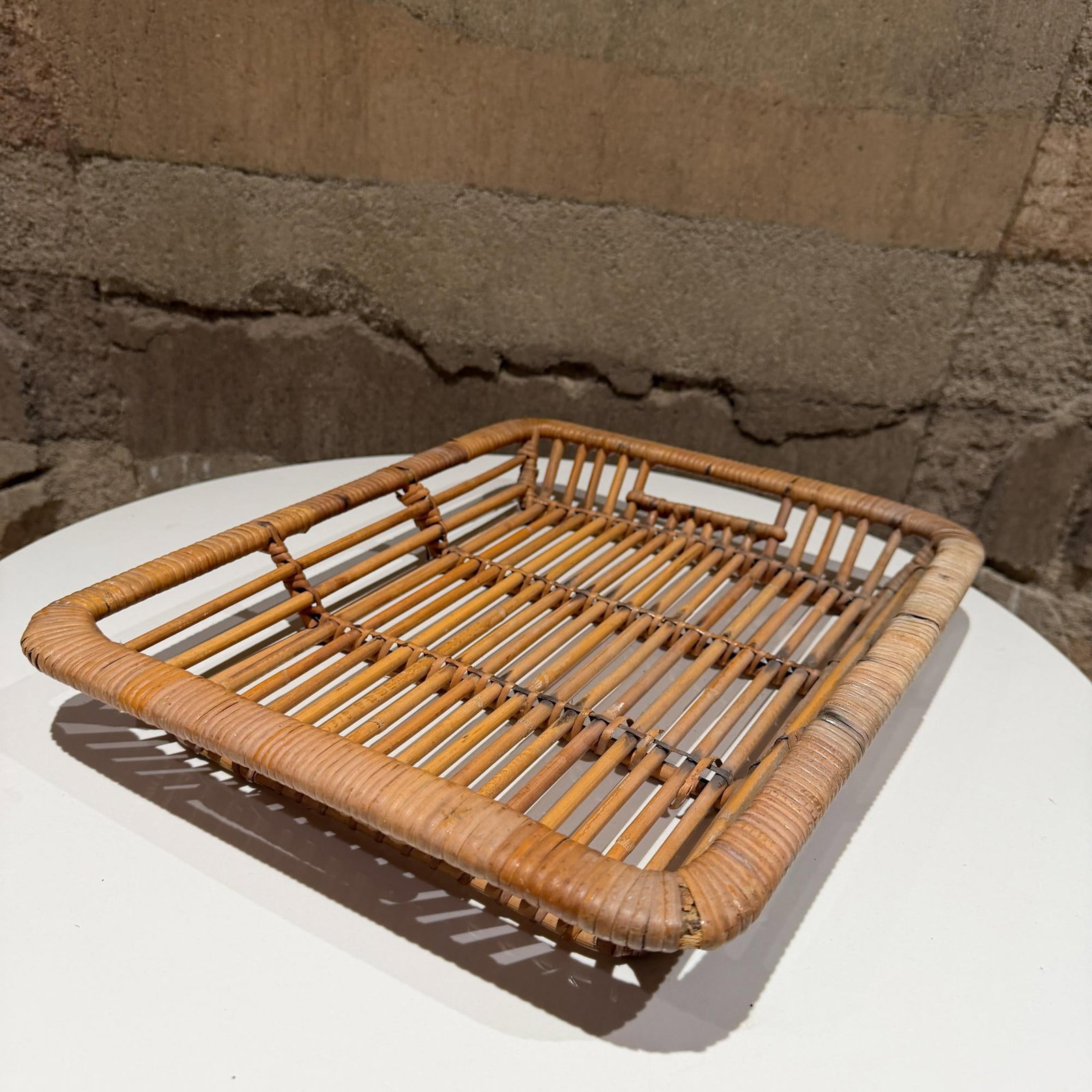 Vintage Rattan Tray by Artek Finland Scandinavian Modern - 7