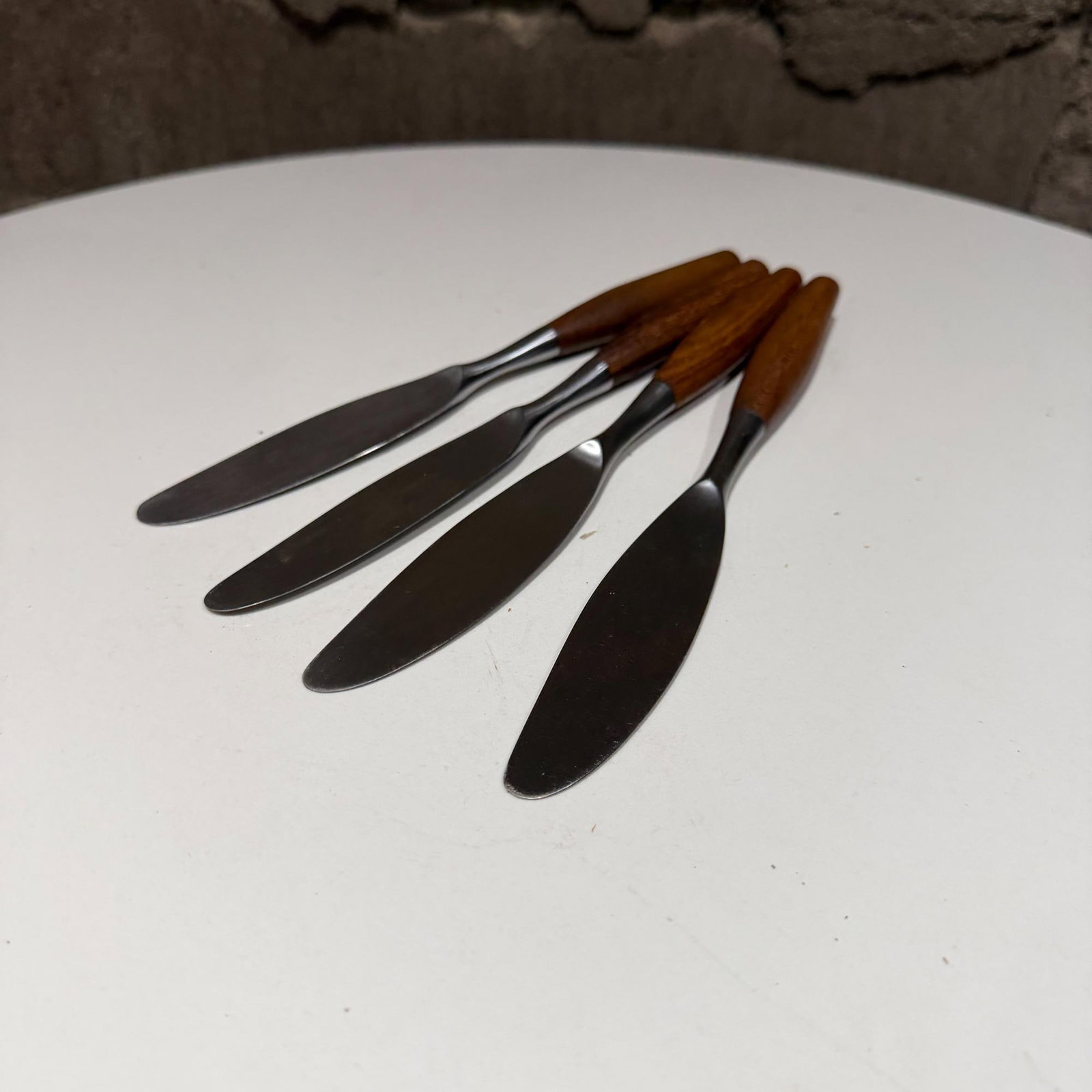 1950s Dansk by Jens Quistgaard Mid-Century Modern Teak Steak Knives - Set of 4 - 2