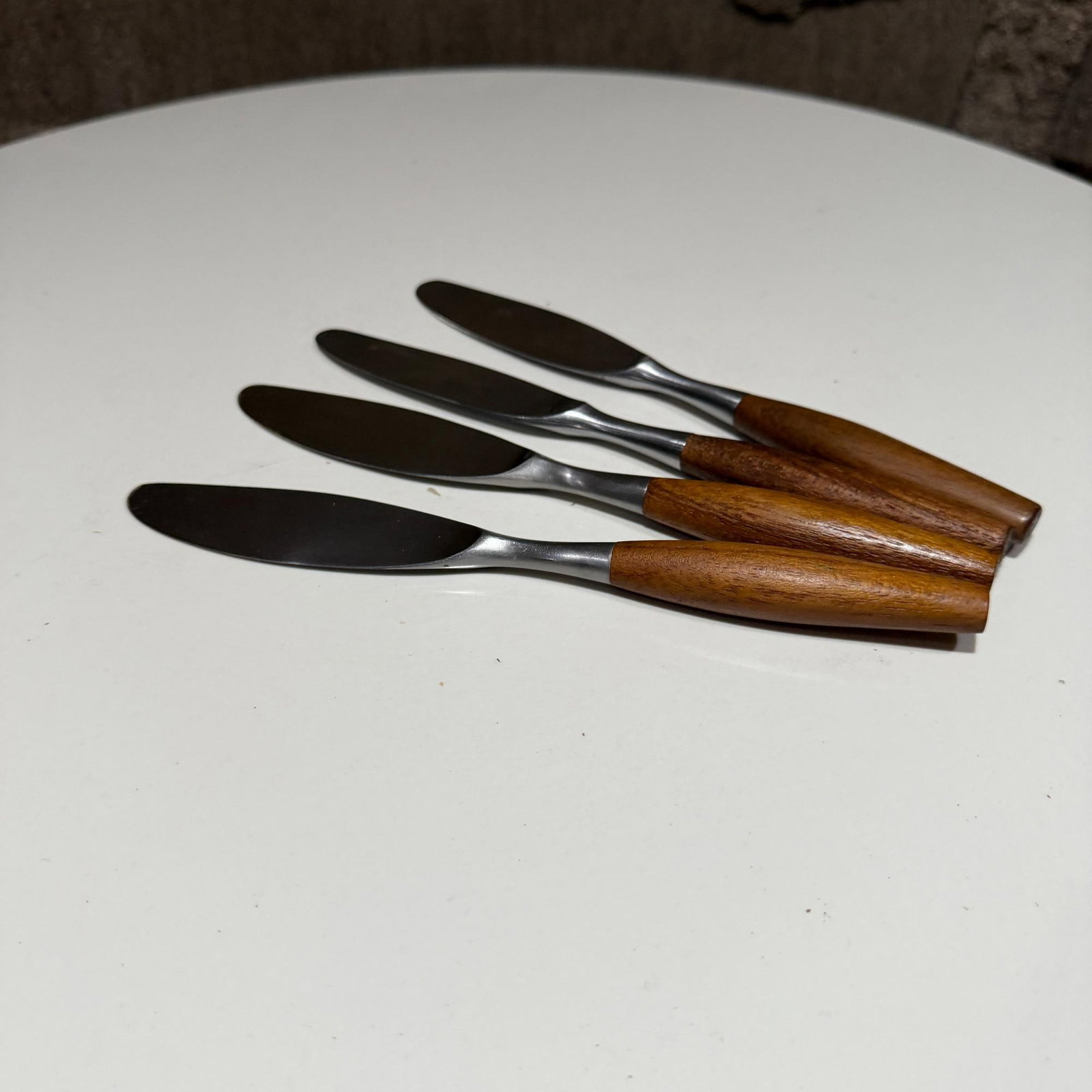 1950s Dansk by Jens Quistgaard Mid-Century Modern Teak Steak Knives - Set of 4 - 3