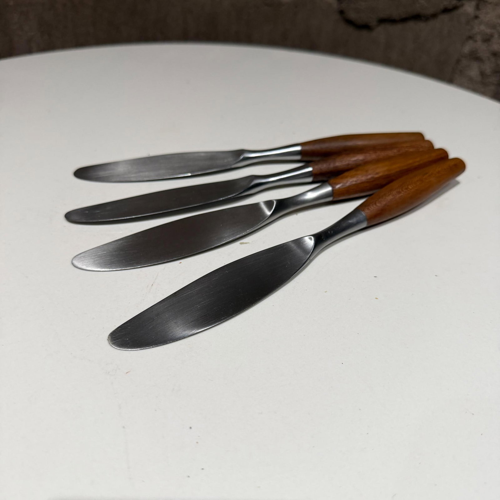 1950s Dansk by Jens Quistgaard Mid-Century Modern Teak Steak Knives - Set of 4 - 5