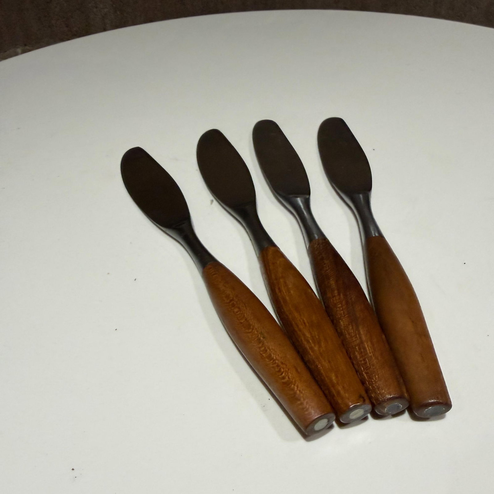 1950s Dansk by Jens Quistgaard Mid-Century Modern Teak Steak Knives - Set of 4 - 6