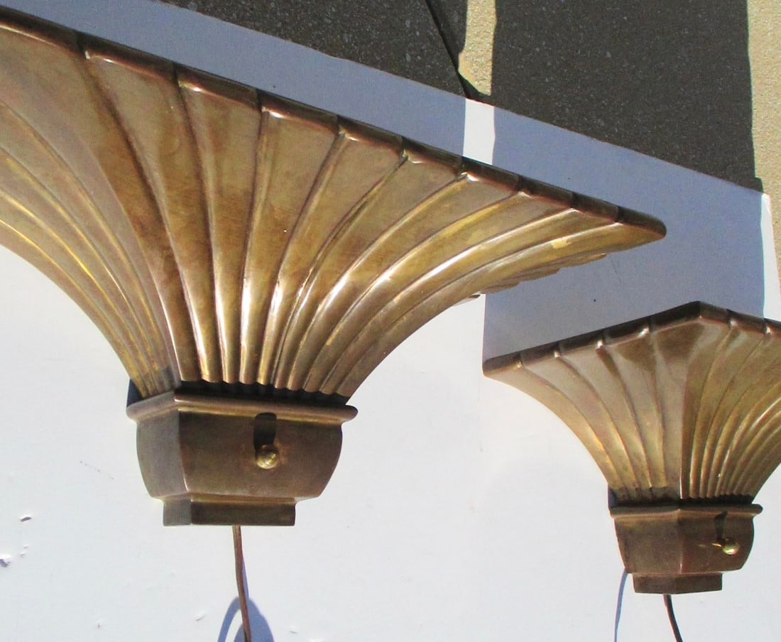 1979 Bronze Uplighter Sconces by Chapman - A Pair of 2 - 15