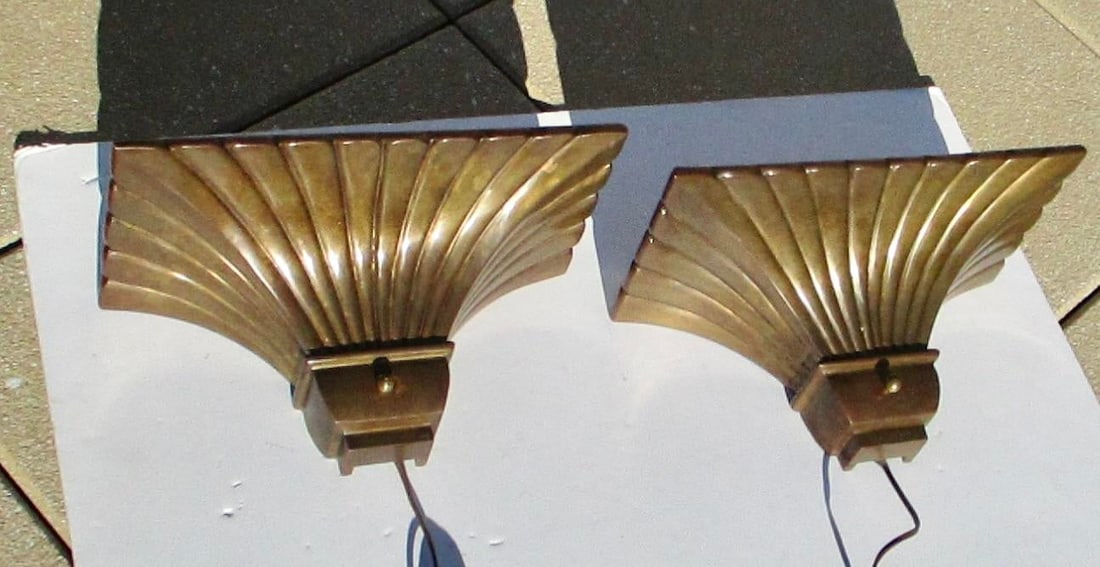 1979 Bronze Uplighter Sconces by Chapman - A Pair of 2 - 4
