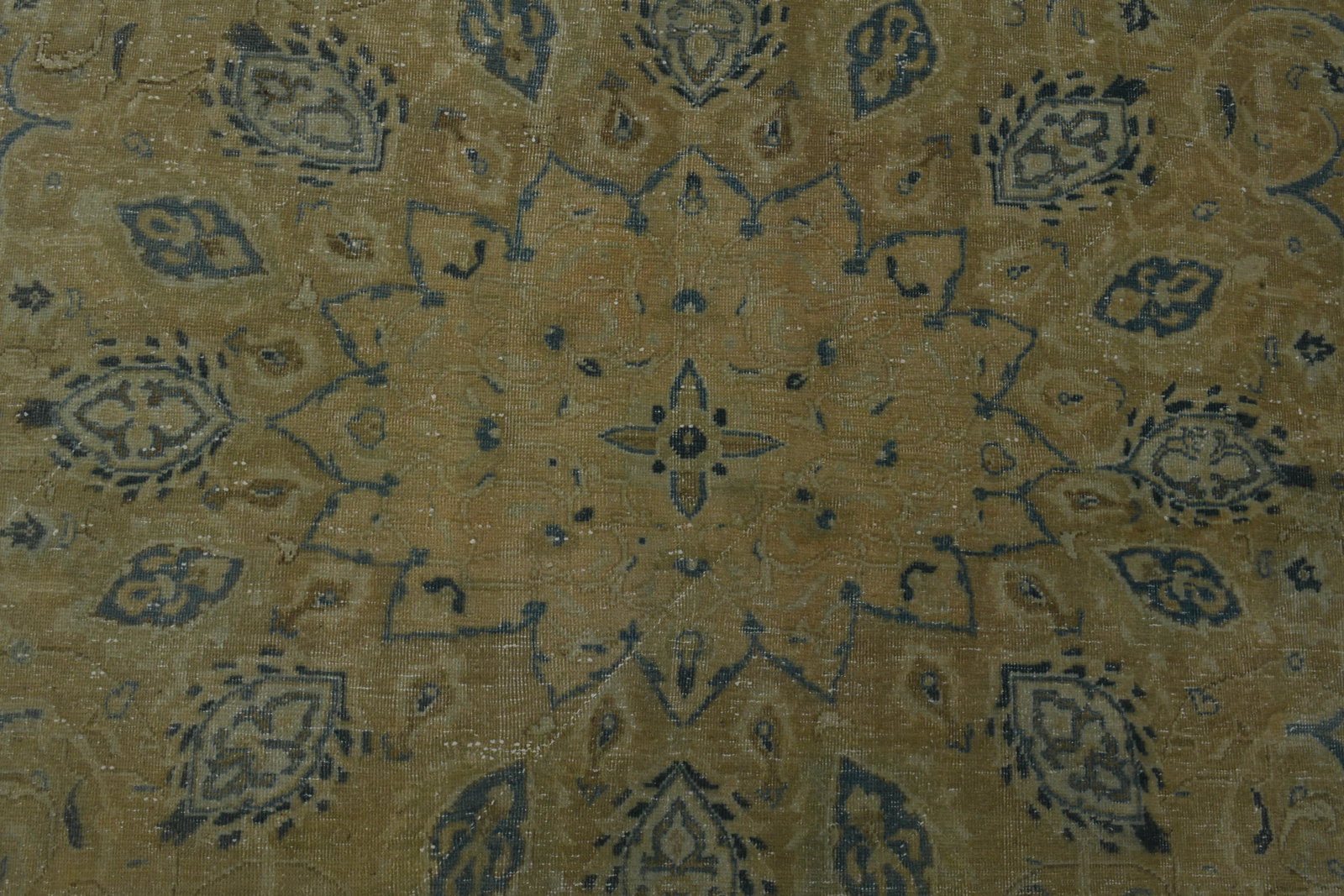 1970s Vintage Persian Handknotted Wool Green Oversize Area Rug - 8