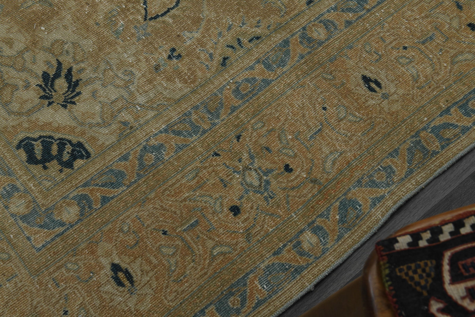 1970s Vintage Persian Handknotted Wool Orange Oversize Area Rug - 7