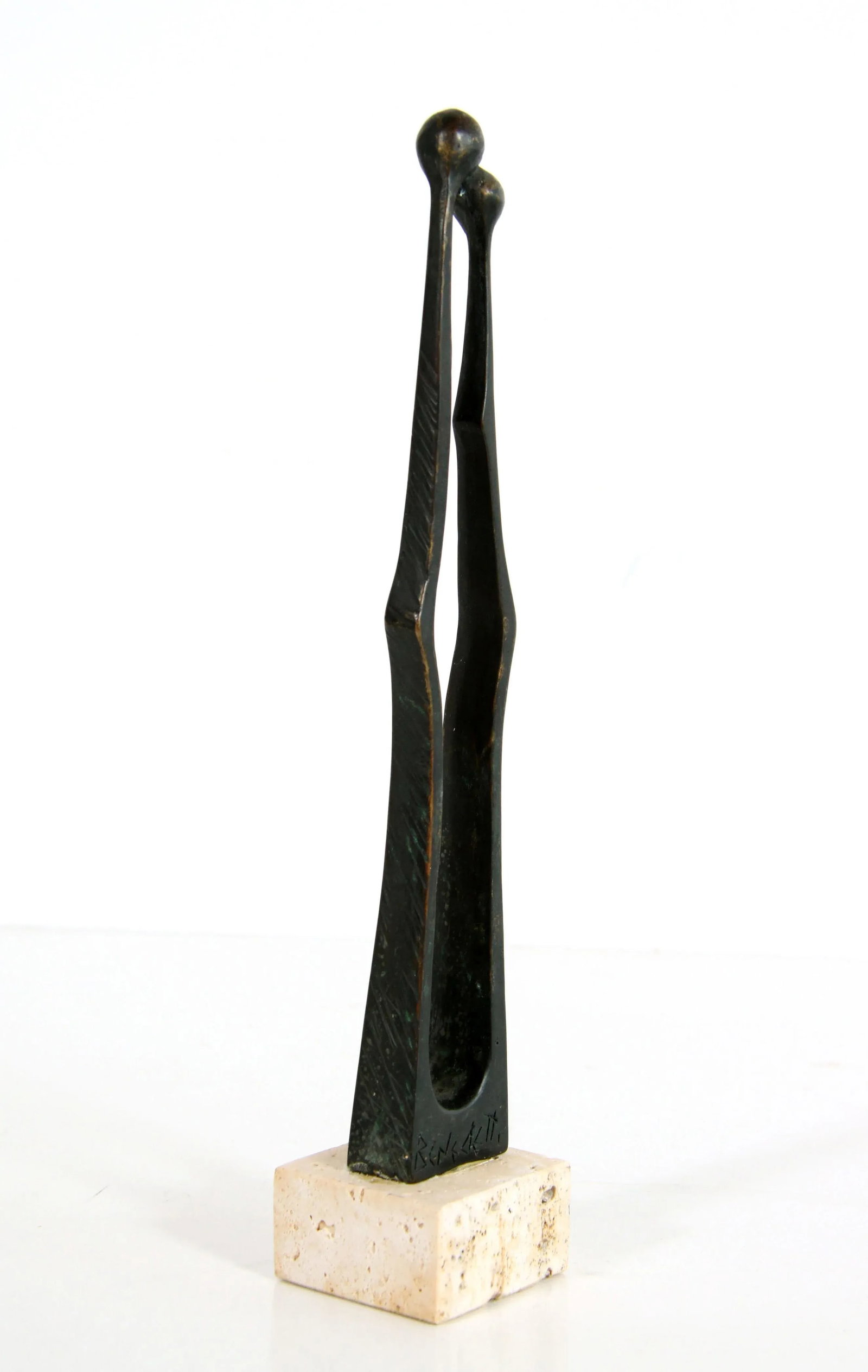 Vintage Mid Century Modernist Bronze Sculpture by Livio Benedetti - 4