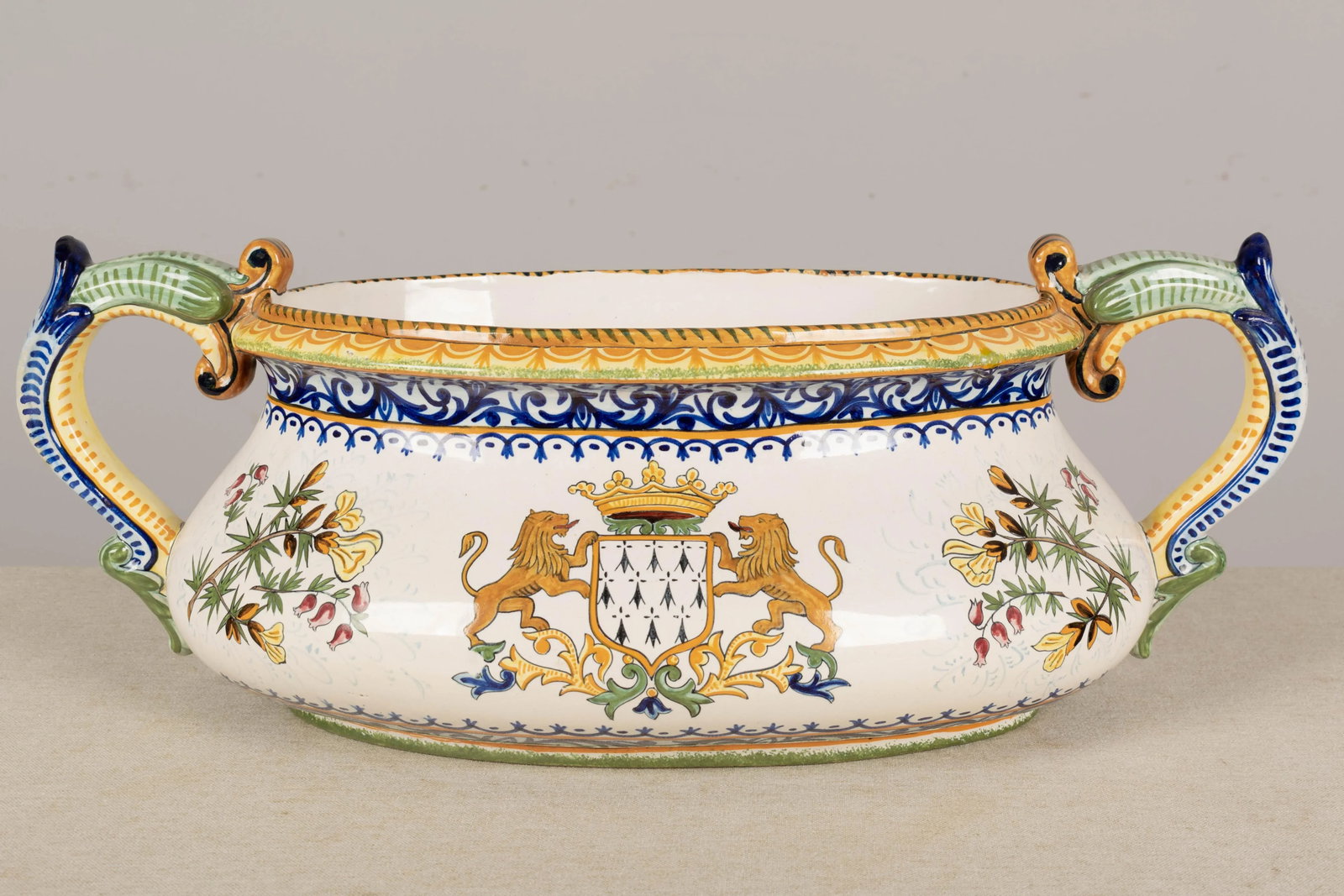 French Henriot Quimper Faience Jardiniere - 2