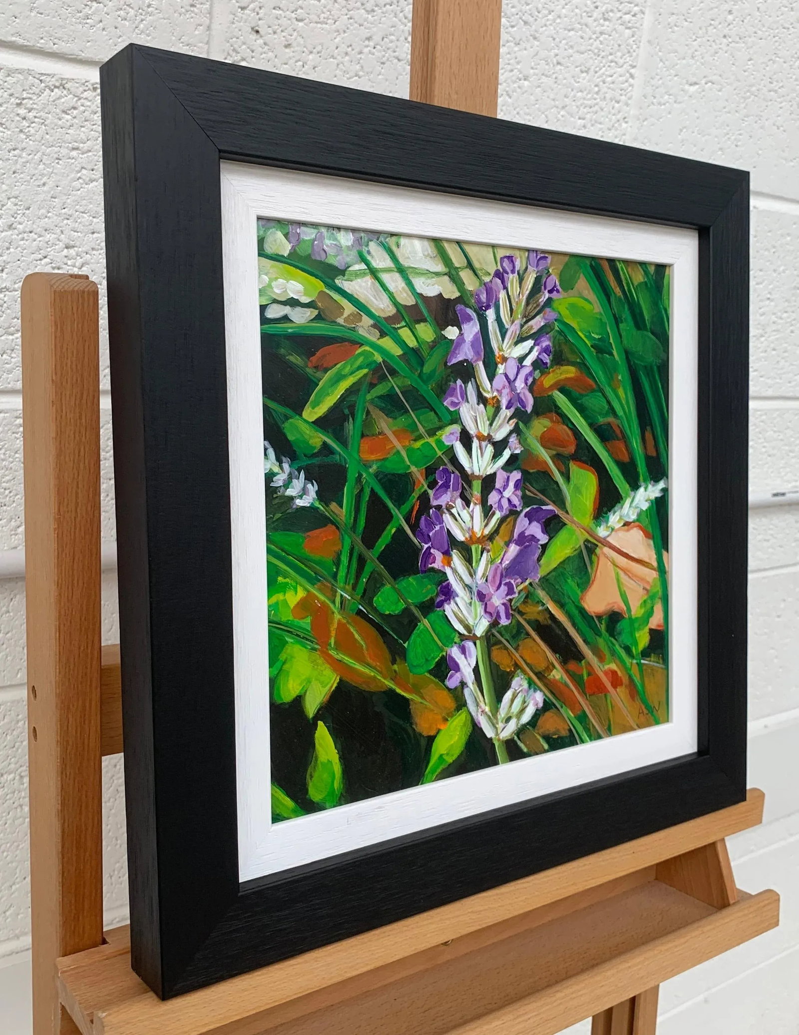 Wild Flowers in English Country Garden Colourful Painting by British Artist - 3