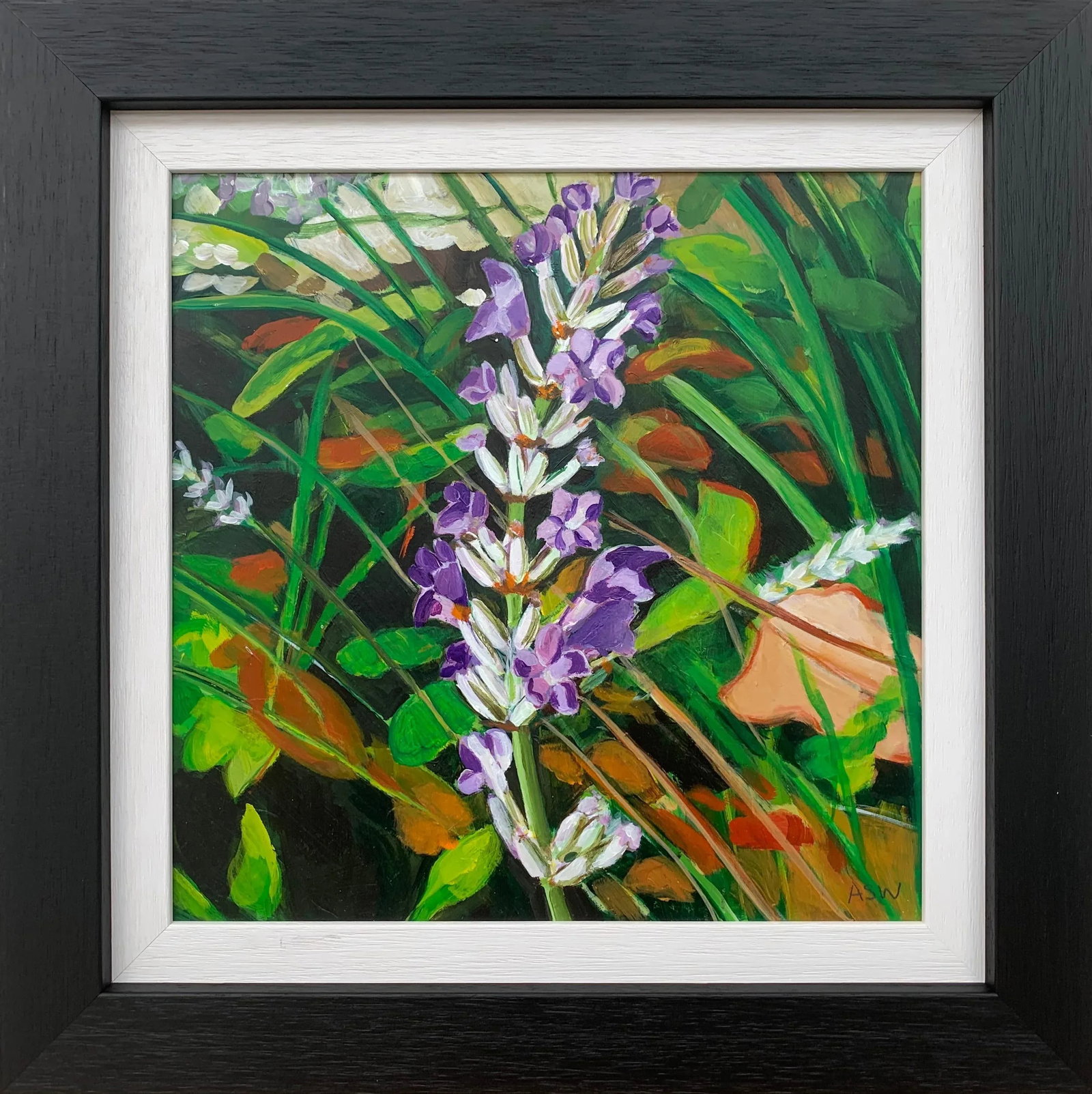 Wild Flowers in English Country Garden Colourful Painting by British Artist - 7