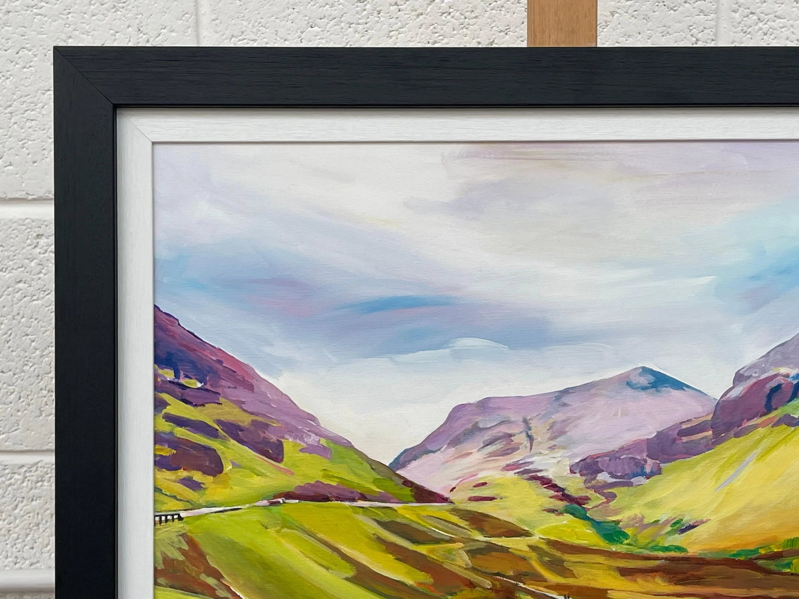 Colourful Green & Purple Abstract Landscape Painting of the Scottish Highlands by Contemporary Artis - 7