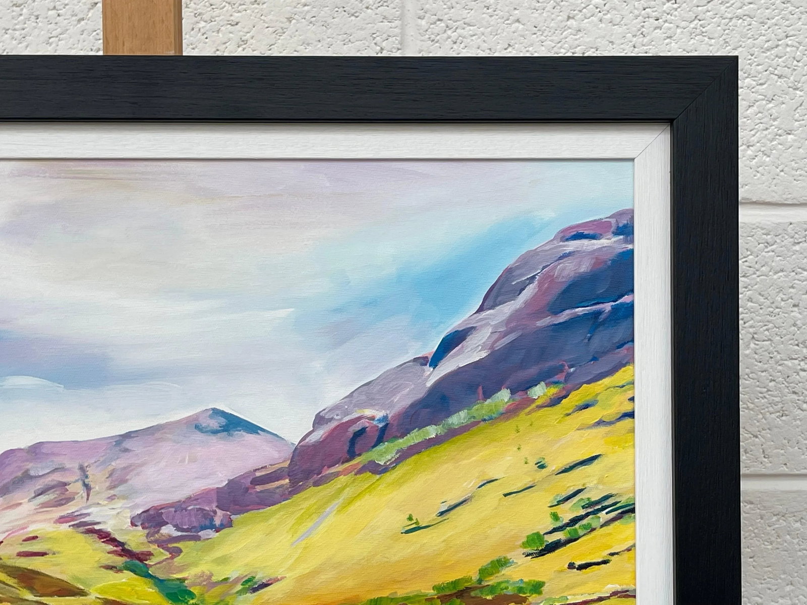 Colourful Green & Purple Abstract Landscape Painting of the Scottish Highlands by Contemporary Artis - 8