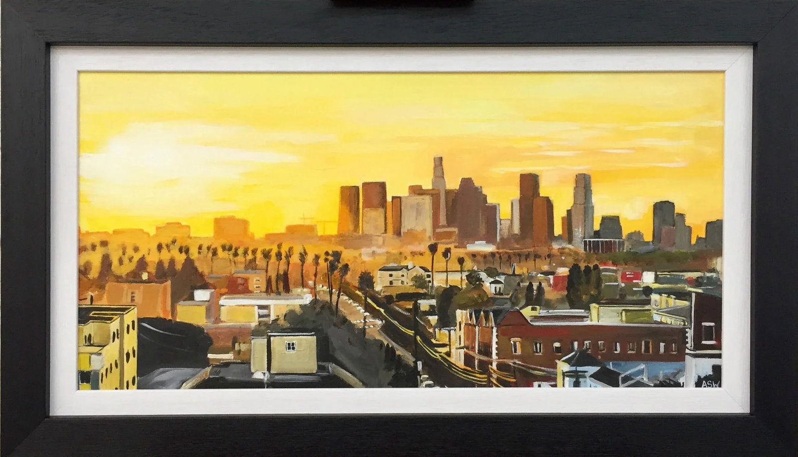 Painting of Sunset in Los Angeles California Usa by British Landscape Artist - 13
