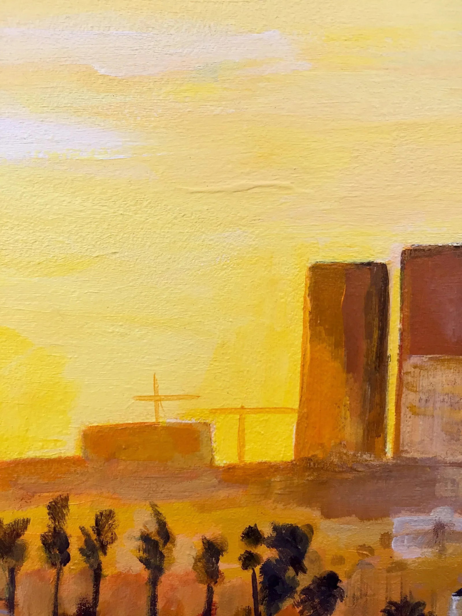 Painting of Sunset in Los Angeles California Usa by British Landscape Artist - 4