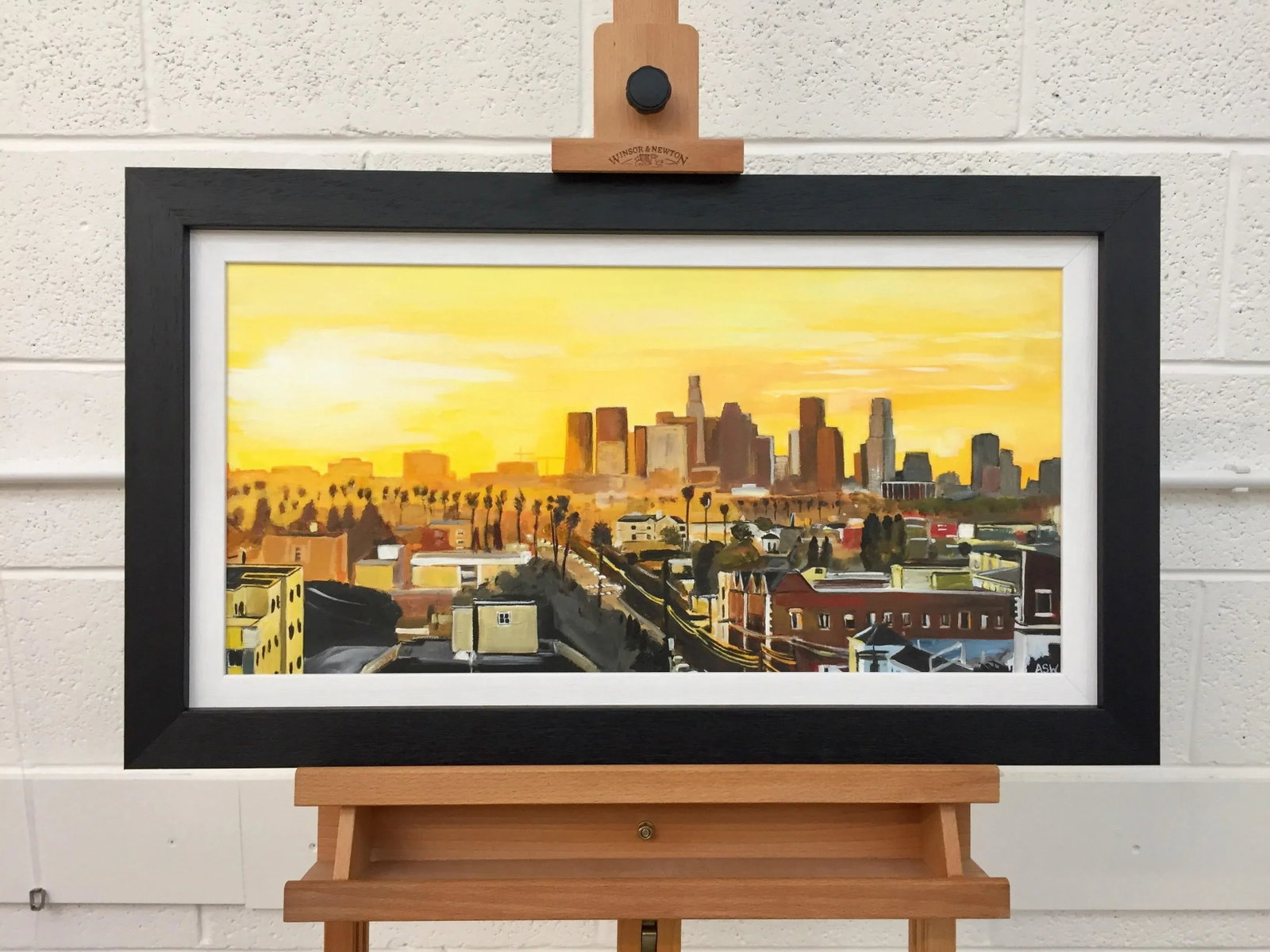 Painting of Sunset in Los Angeles California Usa by British Landscape Artist - 8