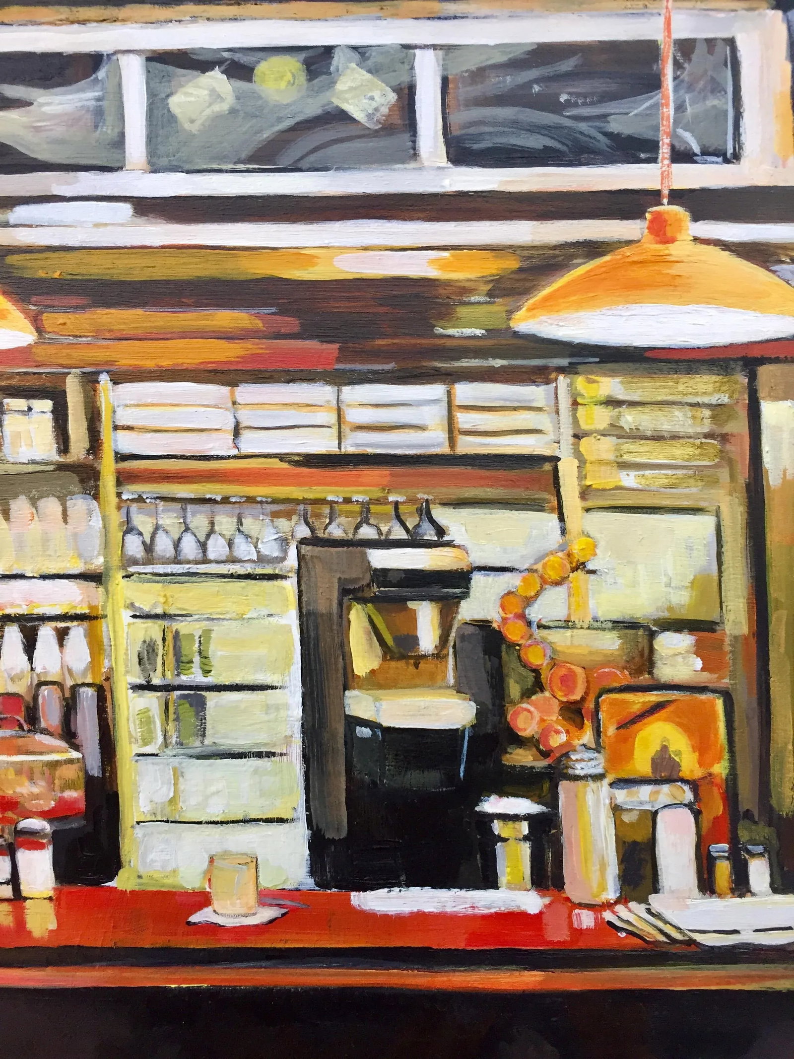 American Diner Still Life Painting by Leading British Urban Landscape Artist - 9