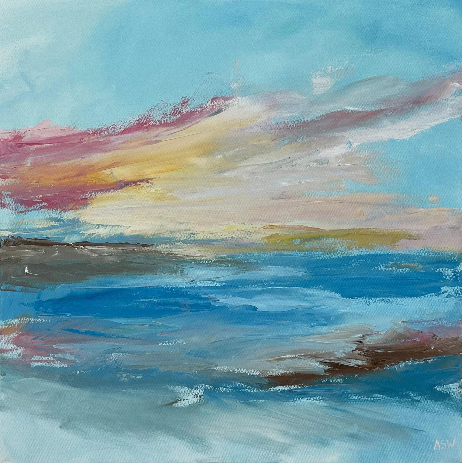 Seascape Cloudscape Skyscape Impressionist Landscape by Contemporary British Artist - 9