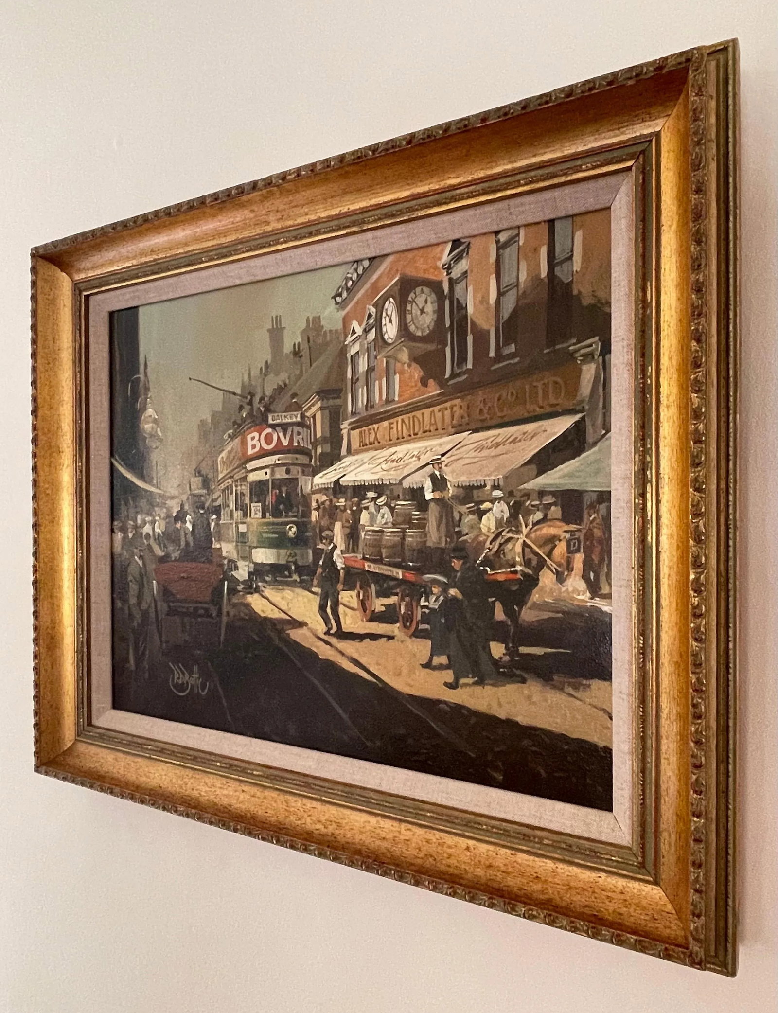 Robert D Beattie, Oil Painting of Kingstown Dublin in 1910 by Modern Impressionist Irish Artist, 195 - 10