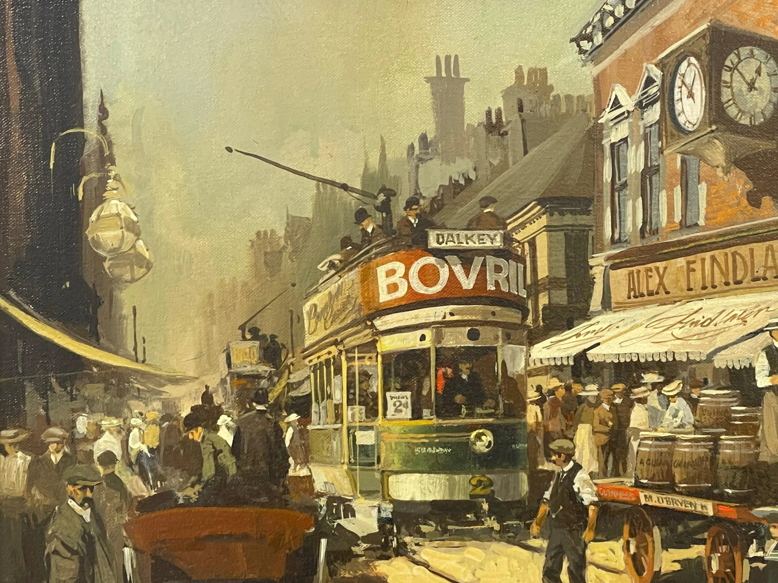 Robert D Beattie, Oil Painting of Kingstown Dublin in 1910 by Modern Impressionist Irish Artist, 195 - 12
