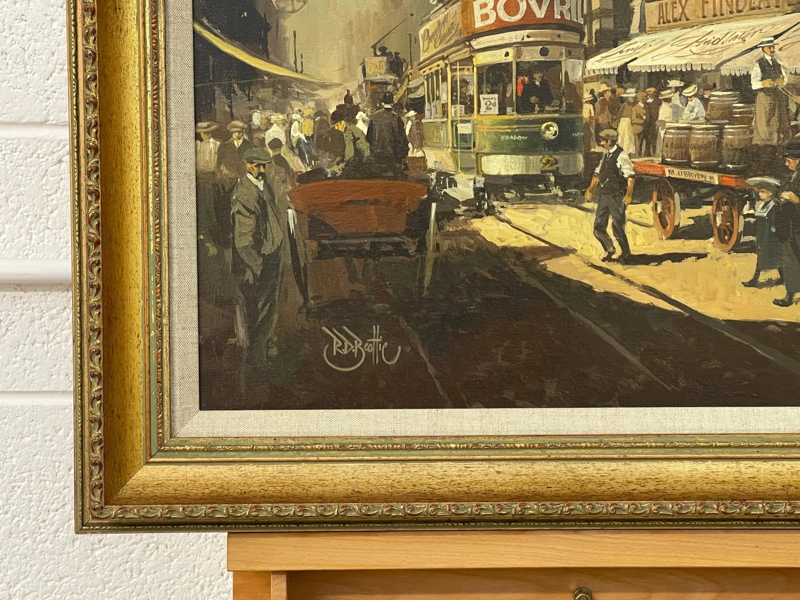 Robert D Beattie, Oil Painting of Kingstown Dublin in 1910 by Modern Impressionist Irish Artist, 195 - 5