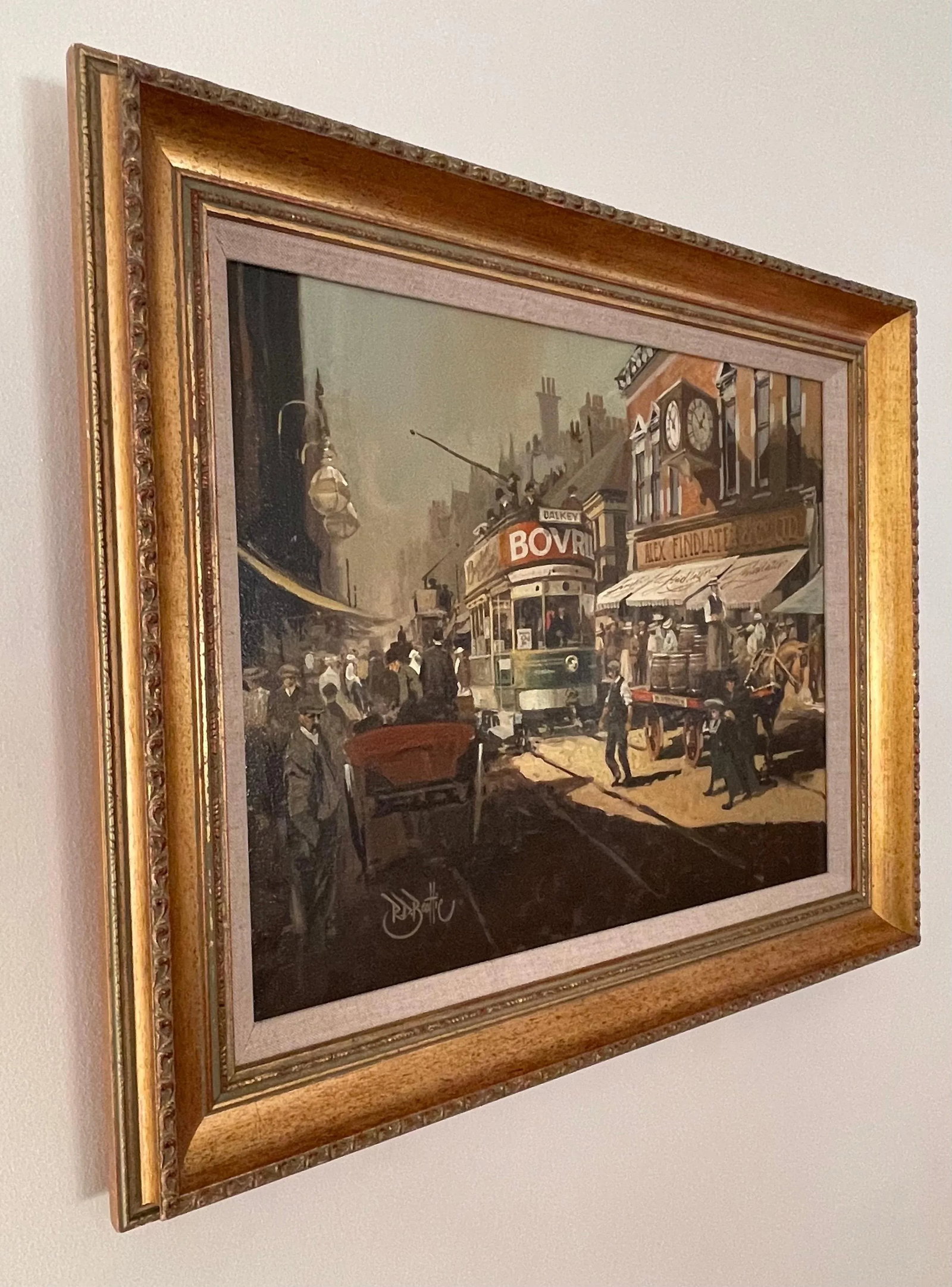 Robert D Beattie, Oil Painting of Kingstown Dublin in 1910 by Modern Impressionist Irish Artist, 195 - 8