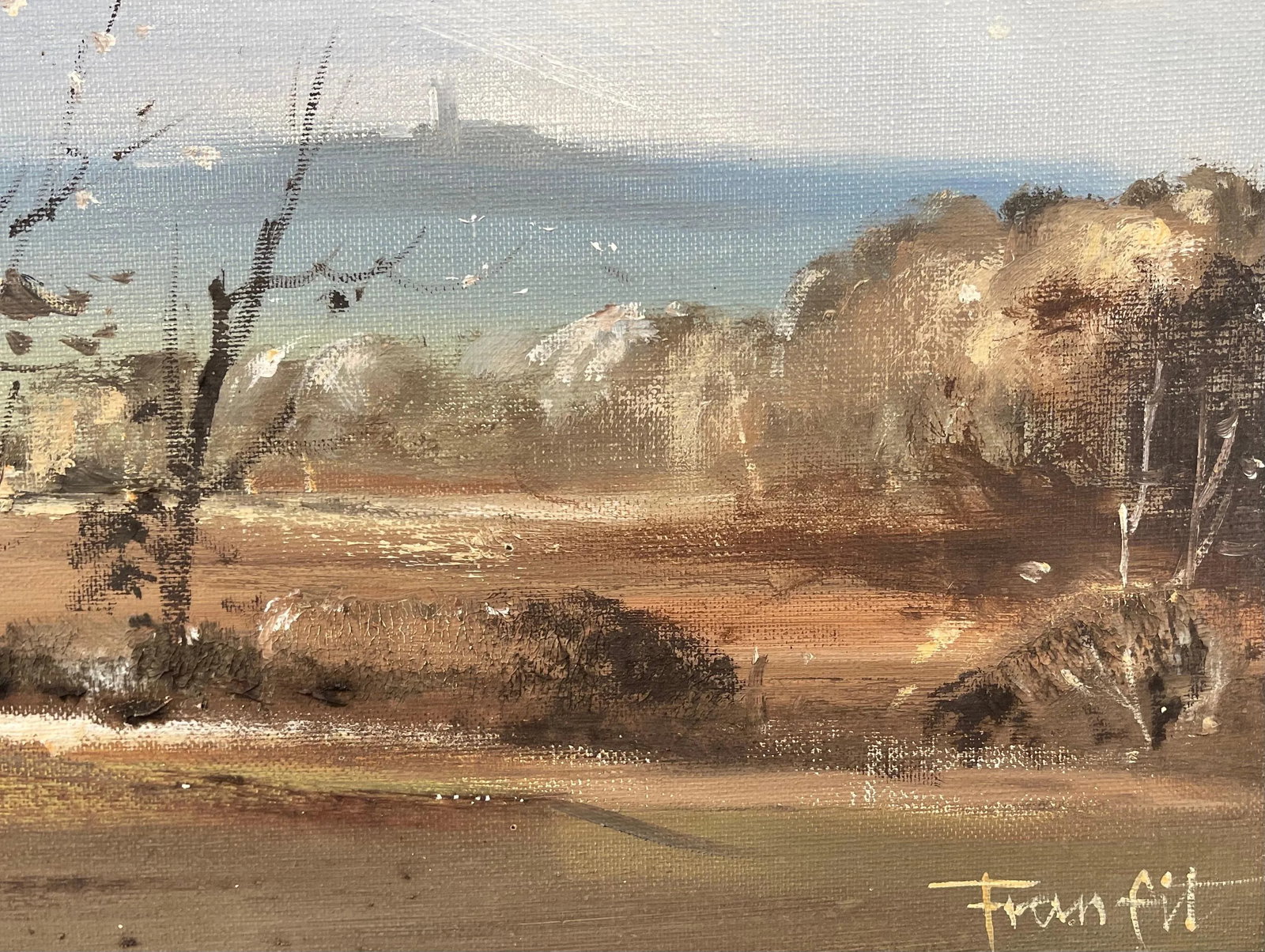 Frank Fitzsimons, Ireland Landscape with Trees, Buildings & Sun Rays by Contemporary Irish Artist, 1 - 3