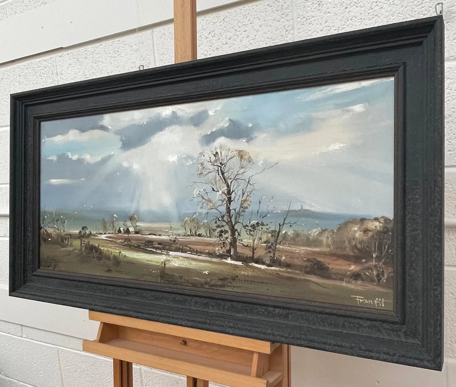 Frank Fitzsimons, Ireland Landscape with Trees, Buildings & Sun Rays by Contemporary Irish Artist, 1 - 6