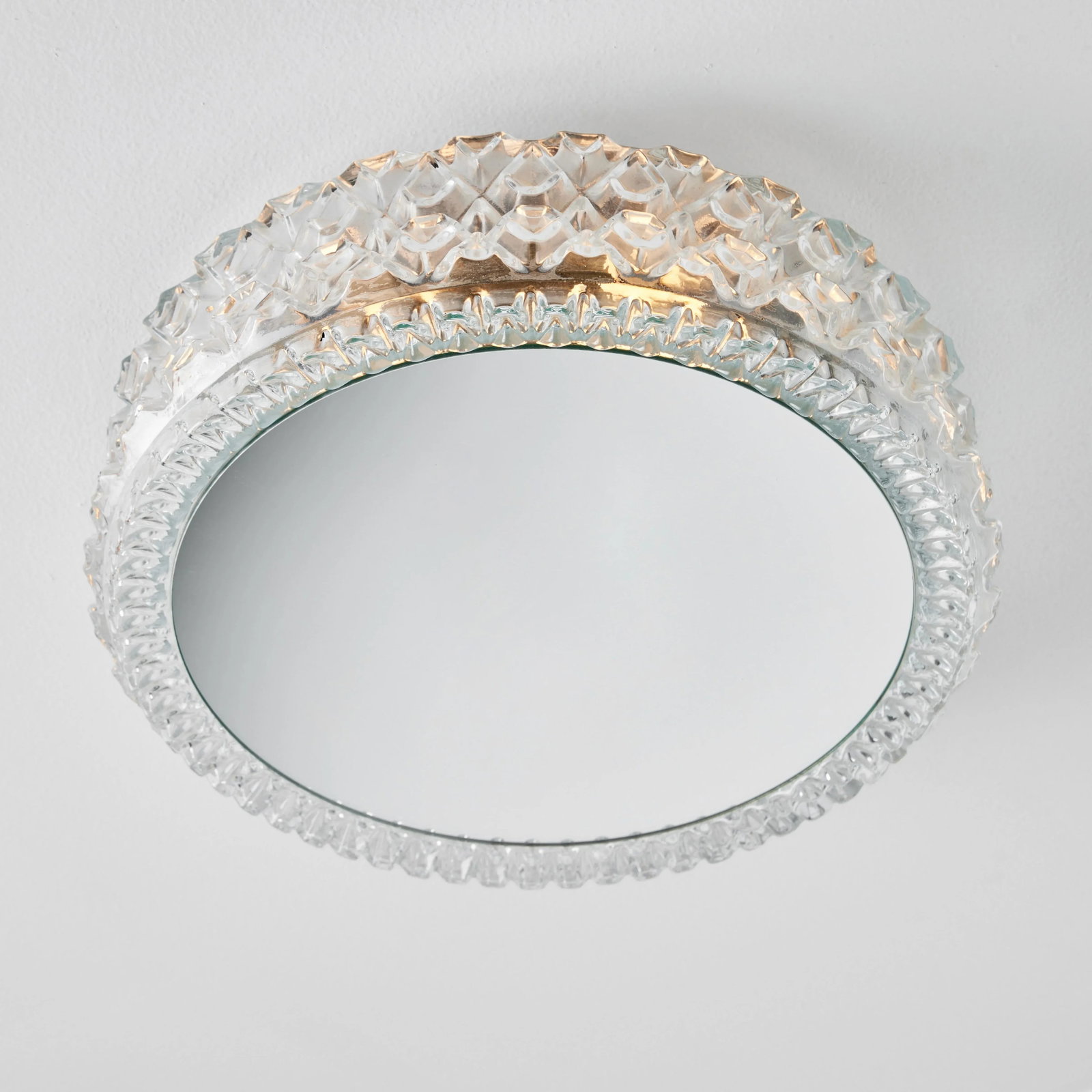 1960s Sculptural Glass and Mirrored Wall or Ceiling Lamp for Limberg - 9