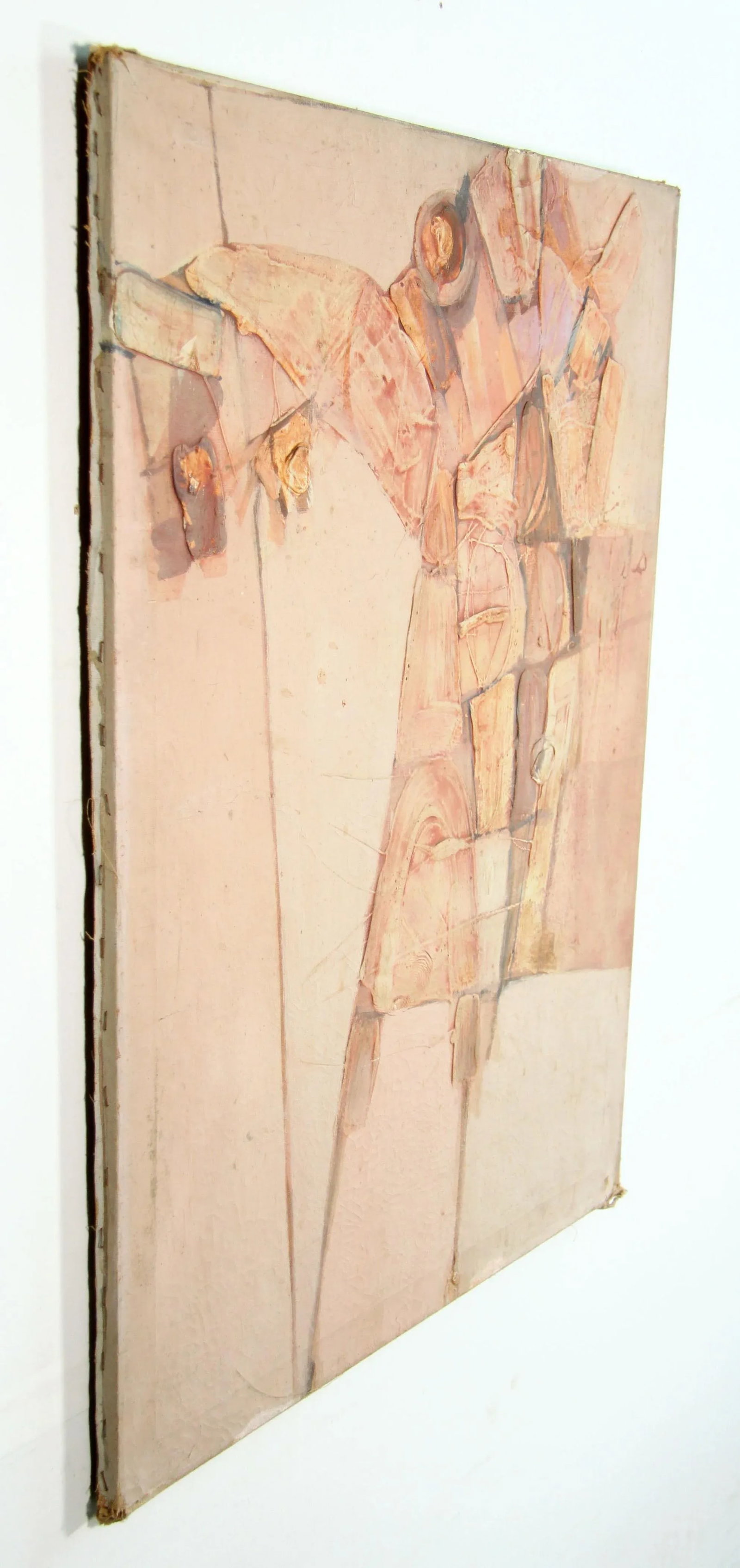 1960's Abstract Expressionist Horse & Rider Acrylic Canvas Painting - 2