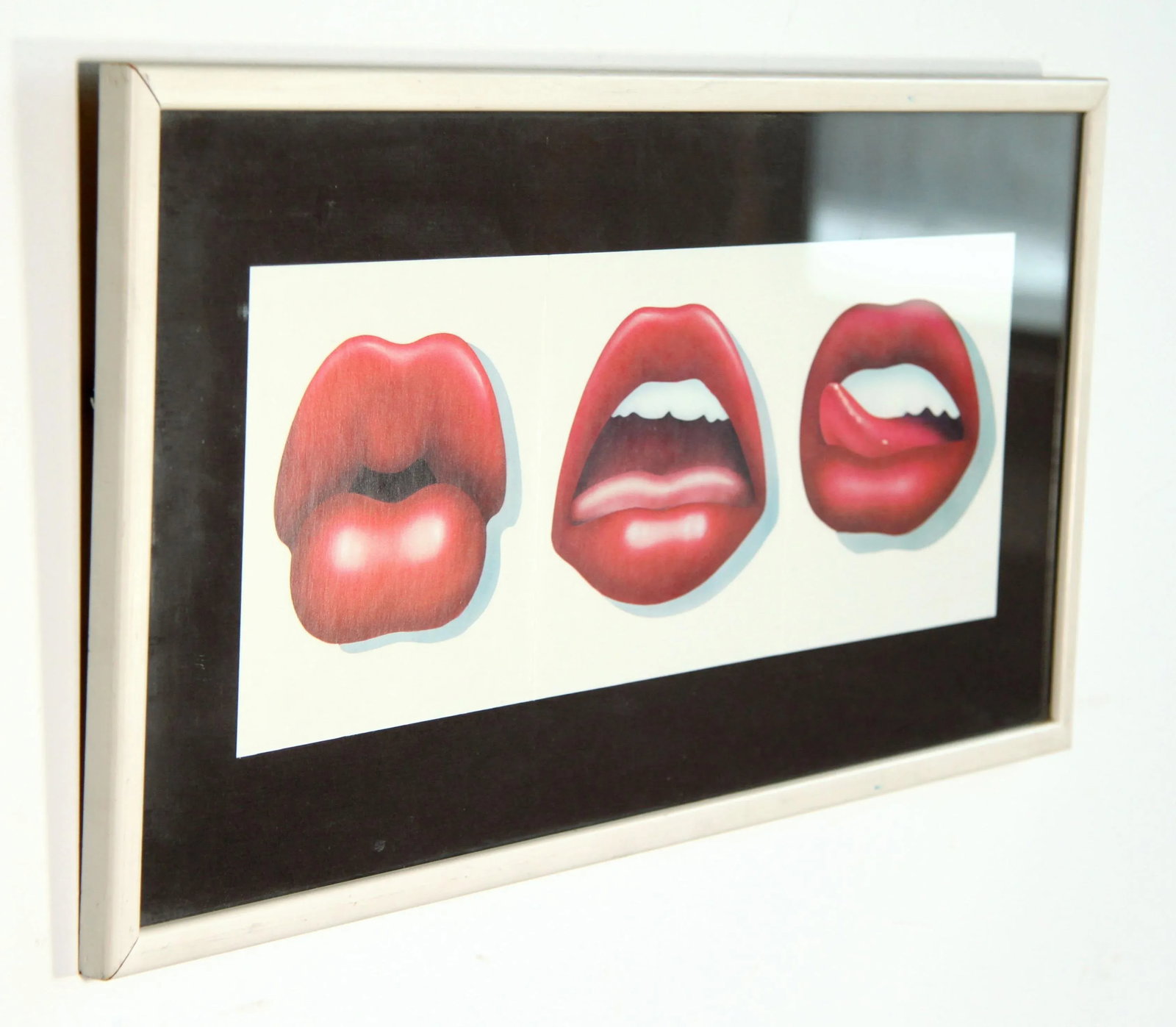 Vintage Tom Wesselman Pop Art Lips Triptych Lithograph Print - 2
