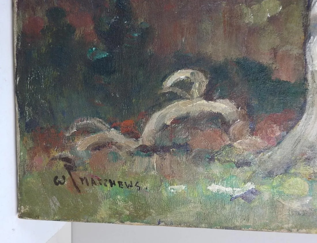 Early 20th Century Impressionist Lone Tree Stormy Landscape Painting - 2