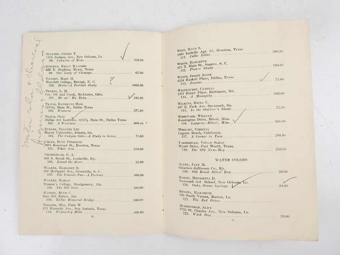 1930 Southern States Art League 10th Annual Exhibition Program Book - 5