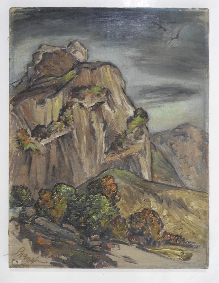 Early 20th Century Impressionist Rocky Mountain Landscape Painting - 8