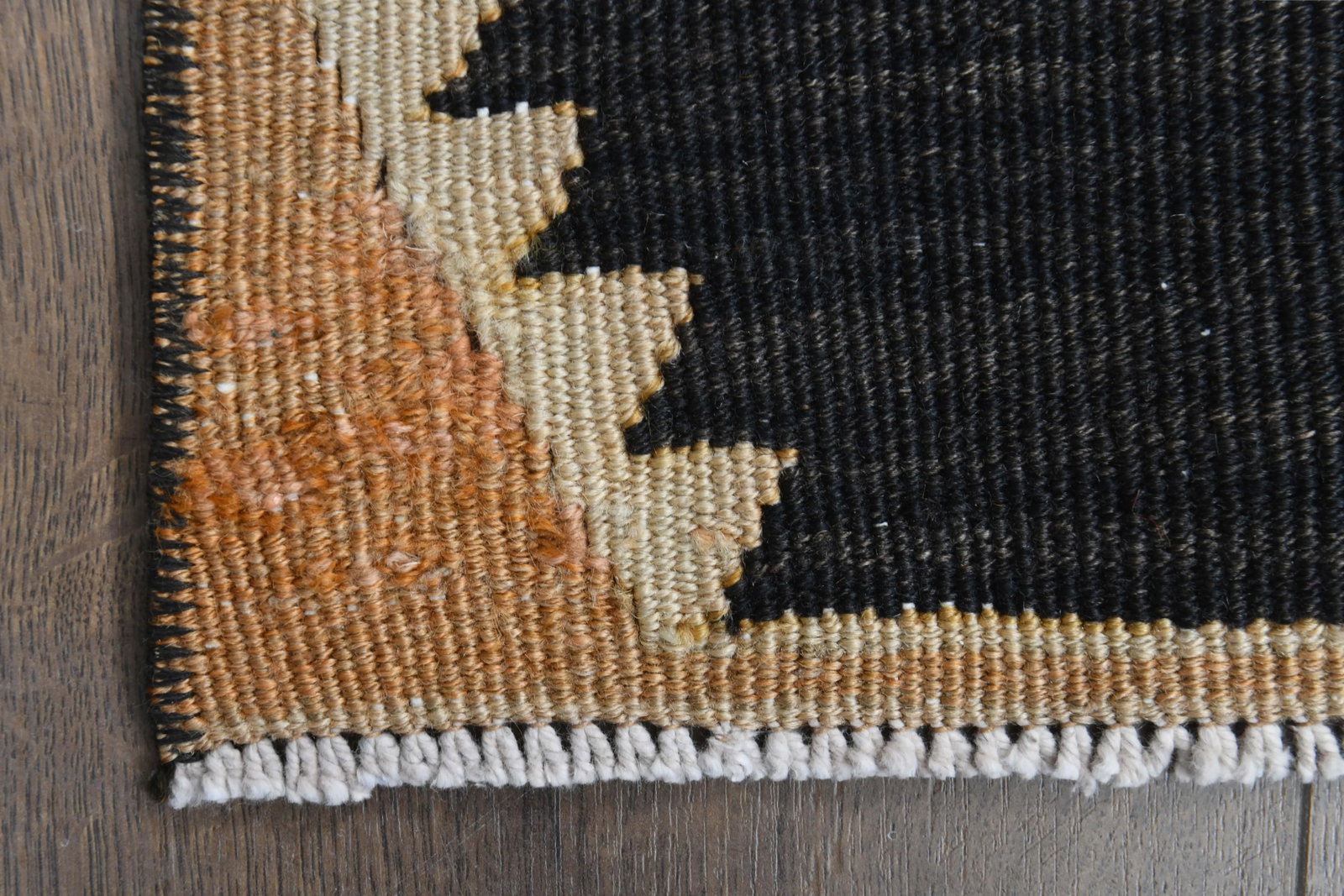 1970s Turkish Oushak Handmade Wool Cotton Brown Kilim Runner Rug - 3