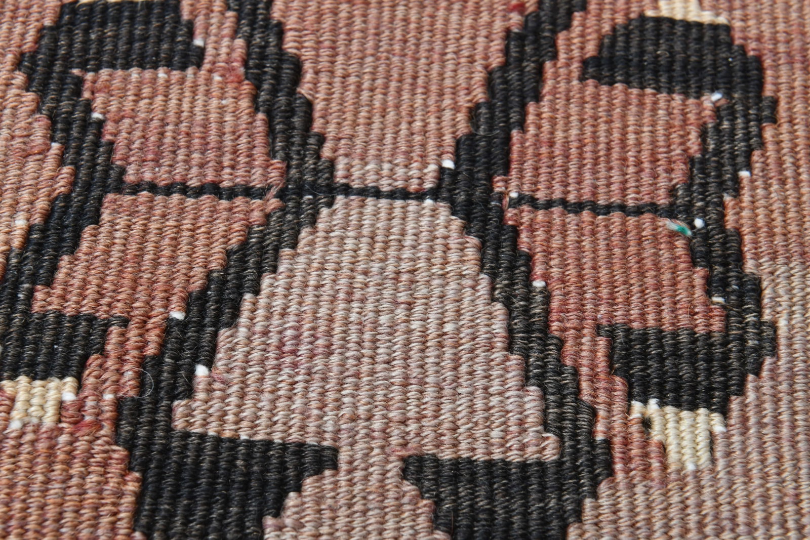 1970s Turkish Oushak Handmade Wool Cotton Brown Kilim Runner Rug - 5