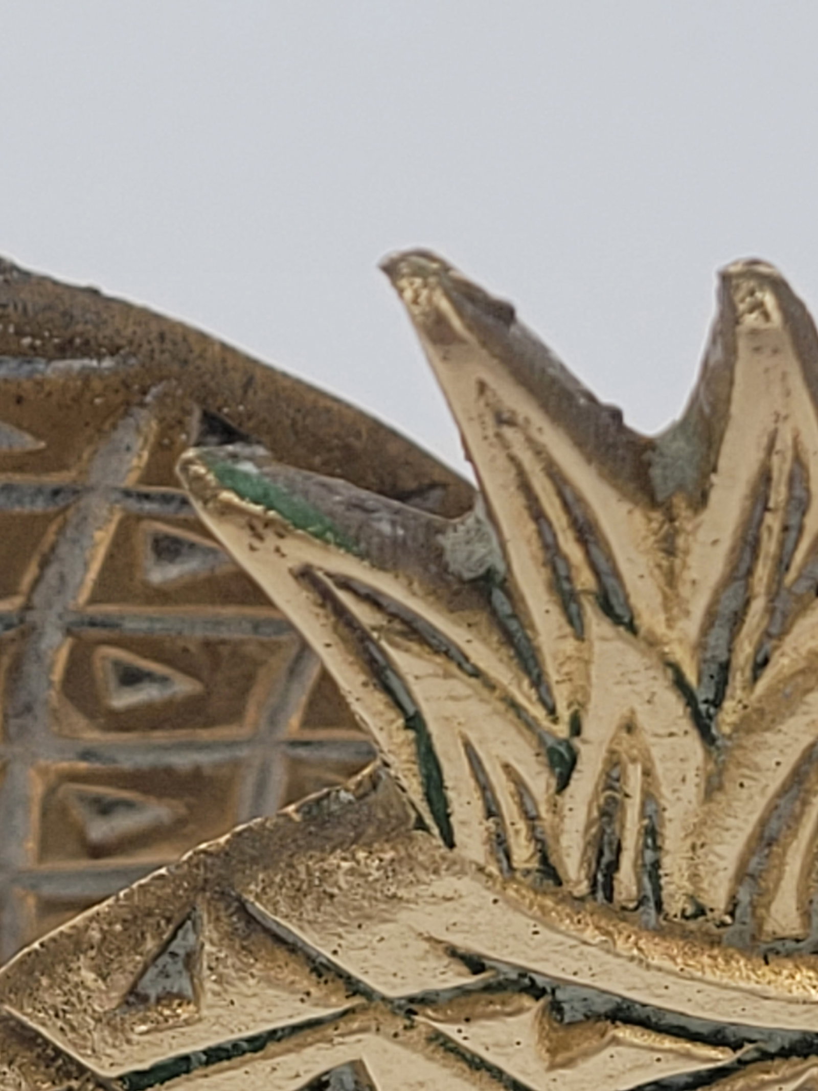 Vintage Hollywood Regency Solid Brass Pineapple Napkin Holder - 9
