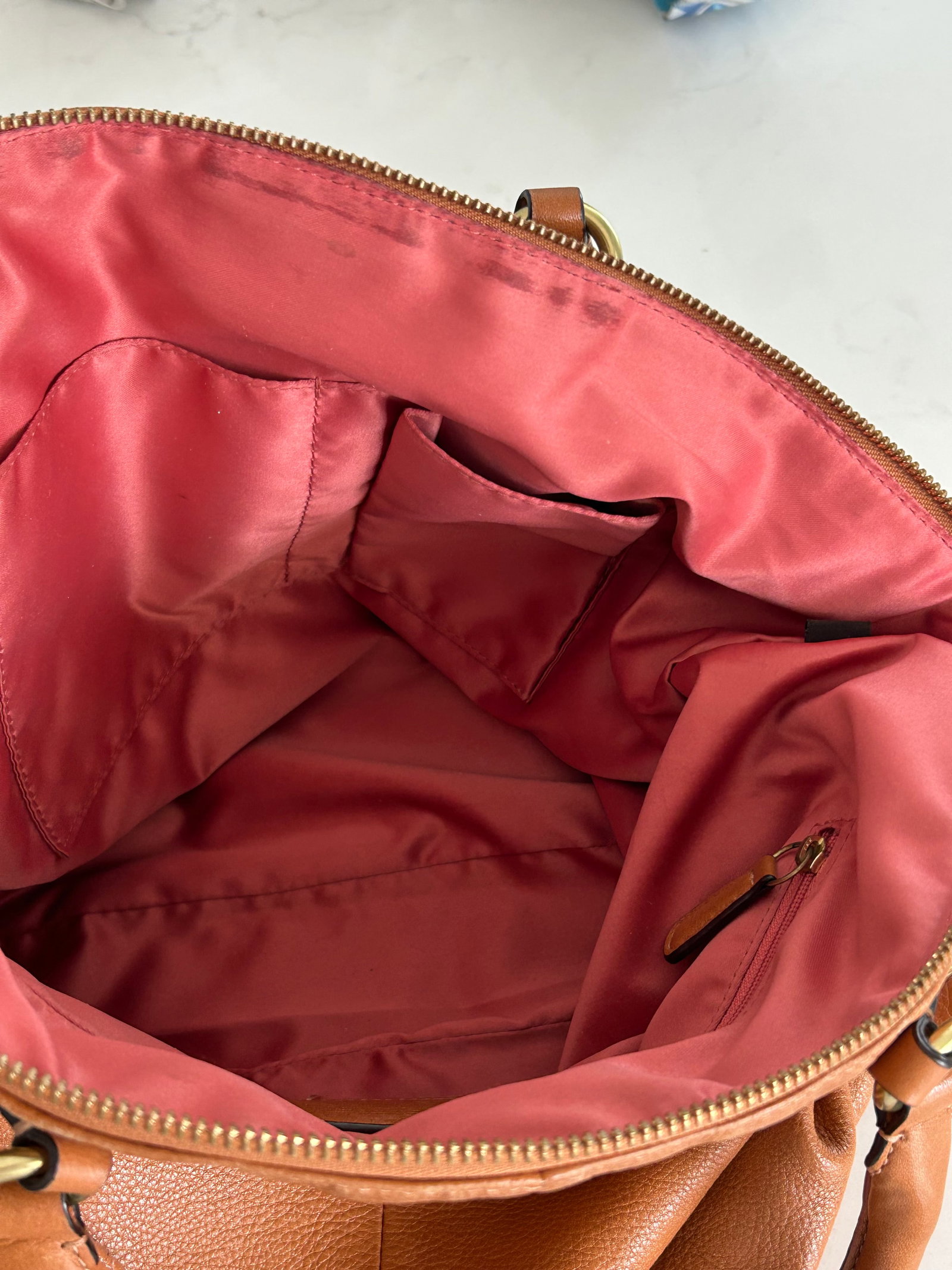 Coach Madison Lindsey Satchel – Luxury Leather Handbag, Pleated Front, Gold Hardware, - 11