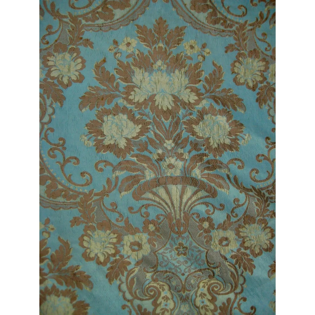 19th Century Large Italian Baroque Silk Fabric- 12 Yards Long Roll - 10