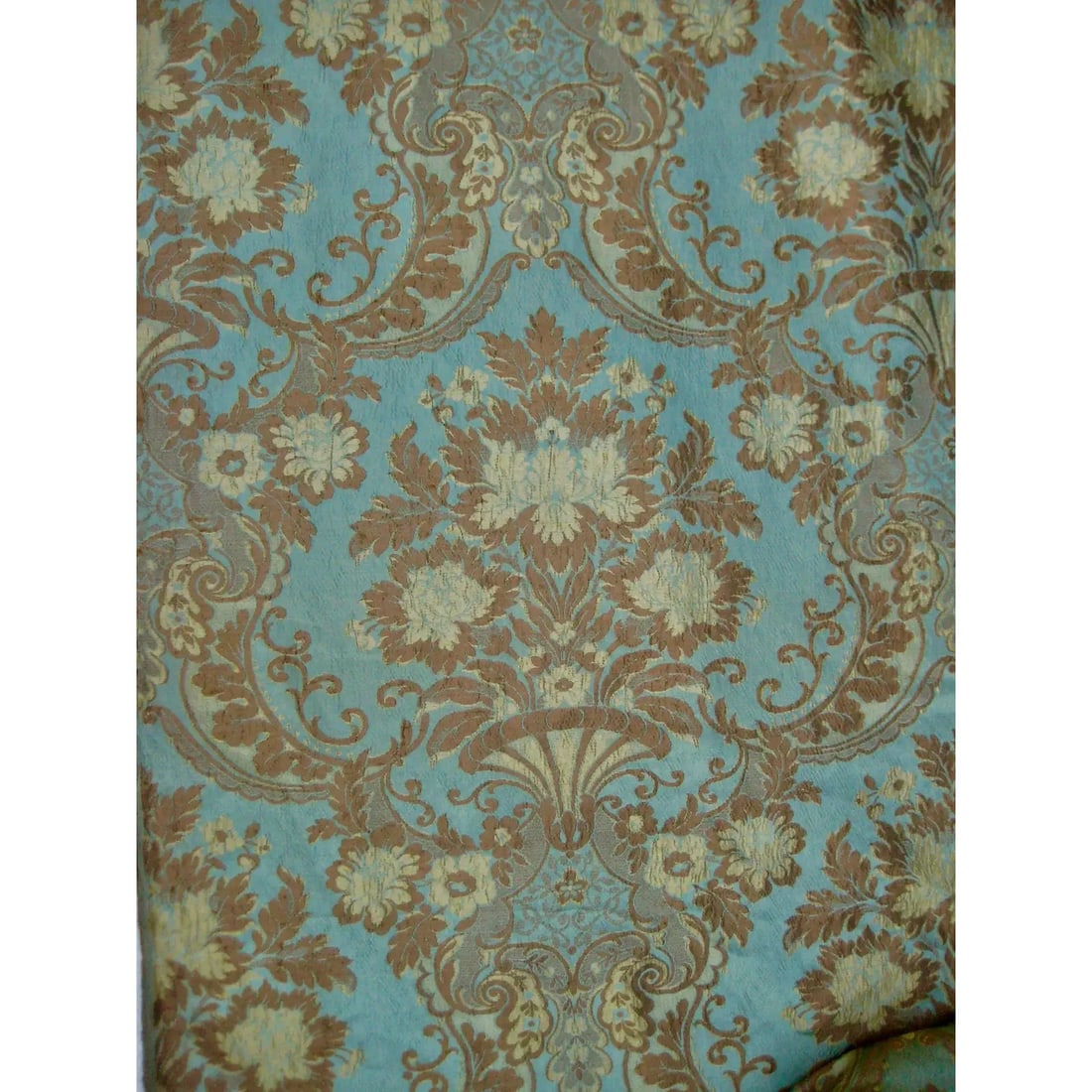 19th Century Large Italian Baroque Silk Fabric- 12 Yards Long Roll - 3