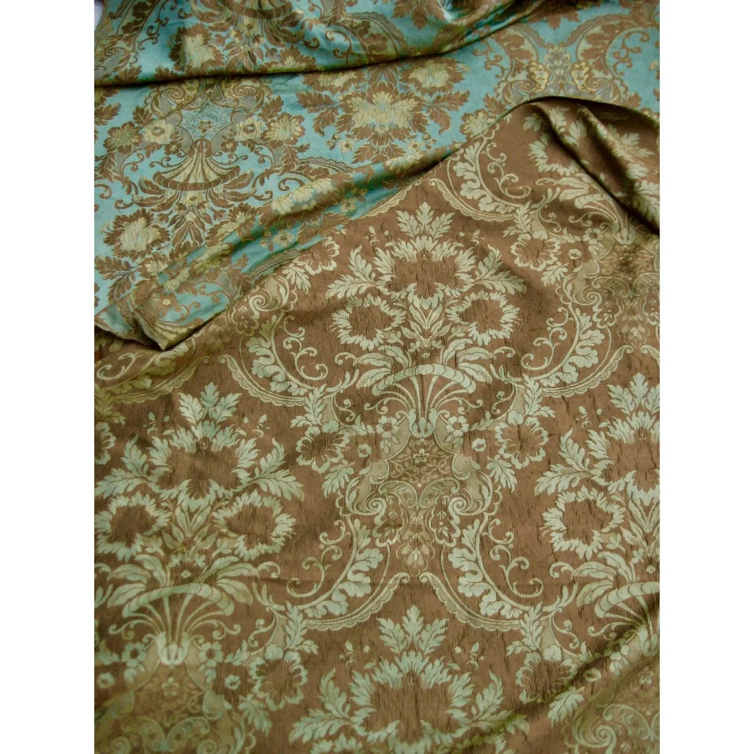 19th Century Large Italian Baroque Silk Fabric- 12 Yards Long Roll - 4