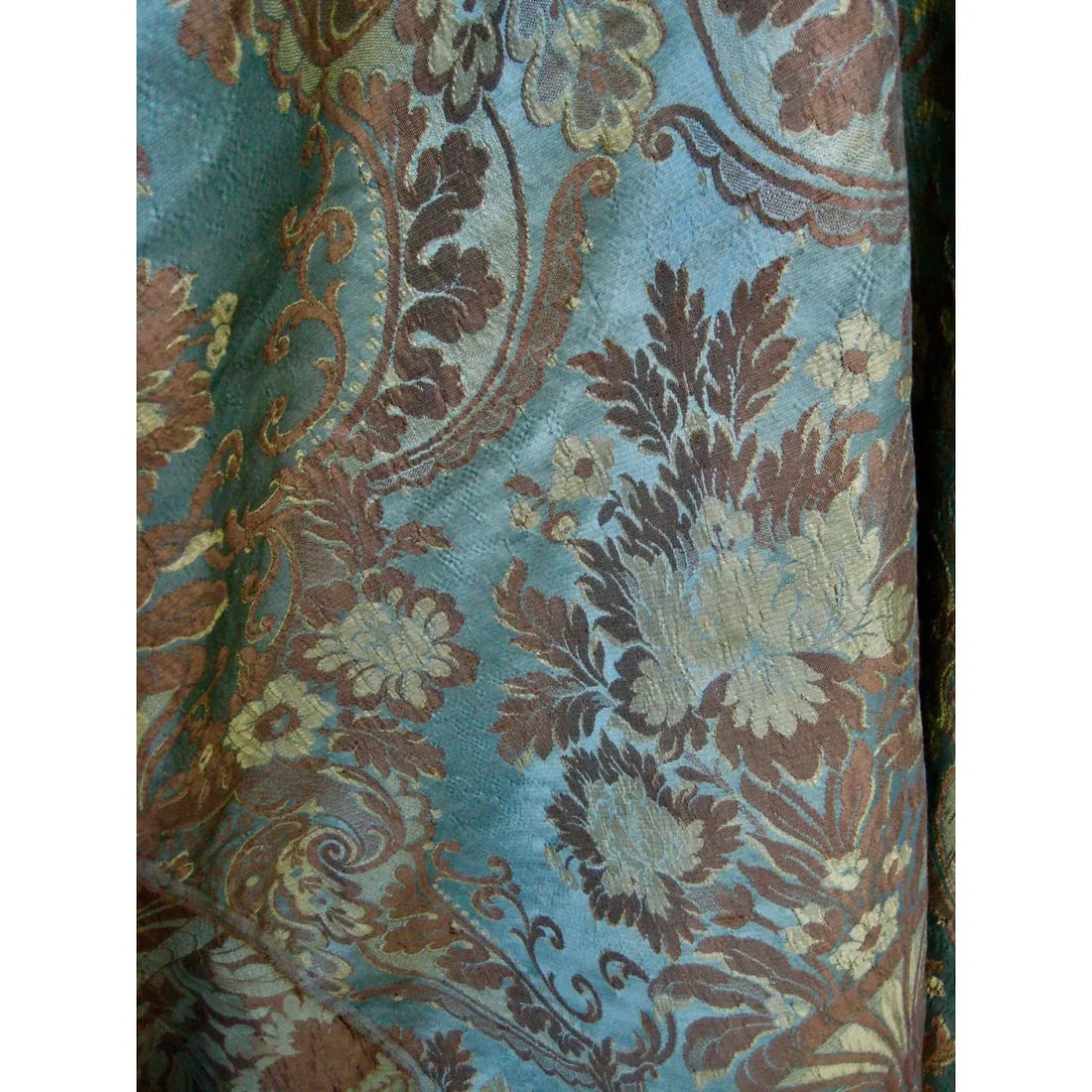 19th Century Large Italian Baroque Silk Fabric- 12 Yards Long Roll - 7
