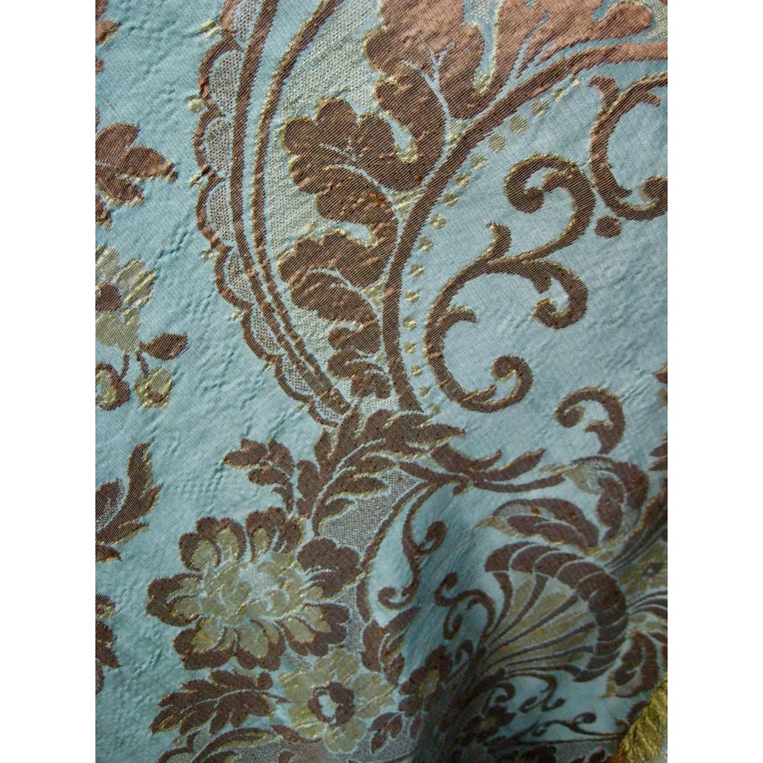 19th Century Large Italian Baroque Silk Fabric- 12 Yards Long Roll - 8