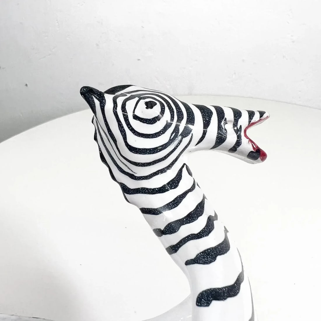 1960s Figural Zebra Bowl Animal Art Pottery by Aldo Londi Bitossi Italy - 9