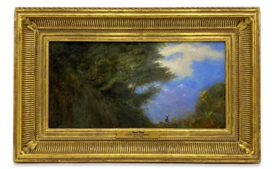 Signed Jasper Francis Cropsey Oil Painting, Lone Deer - 10