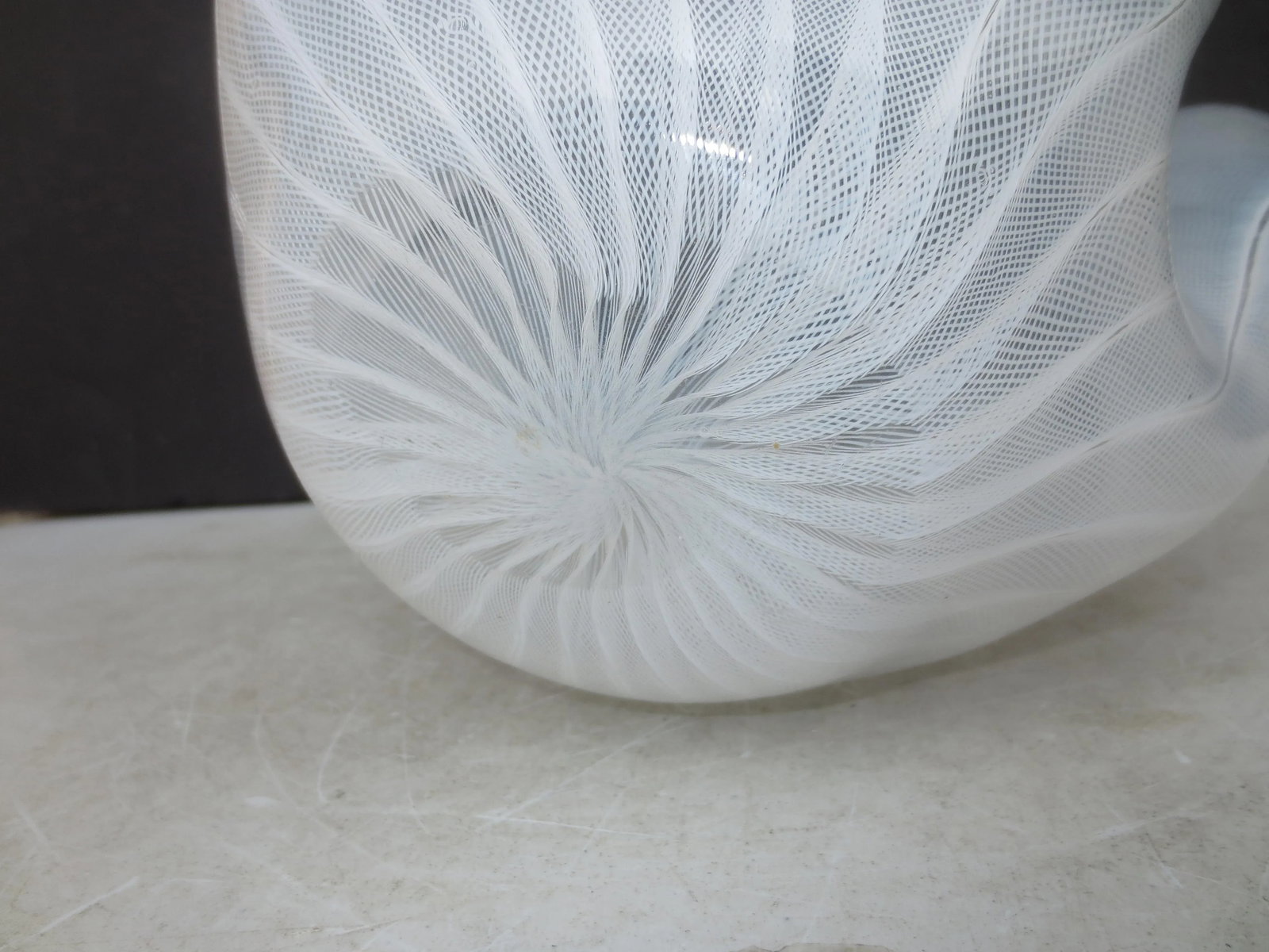 Venini Murano Glass Filagree Handkerchief Circa 1950s - 8