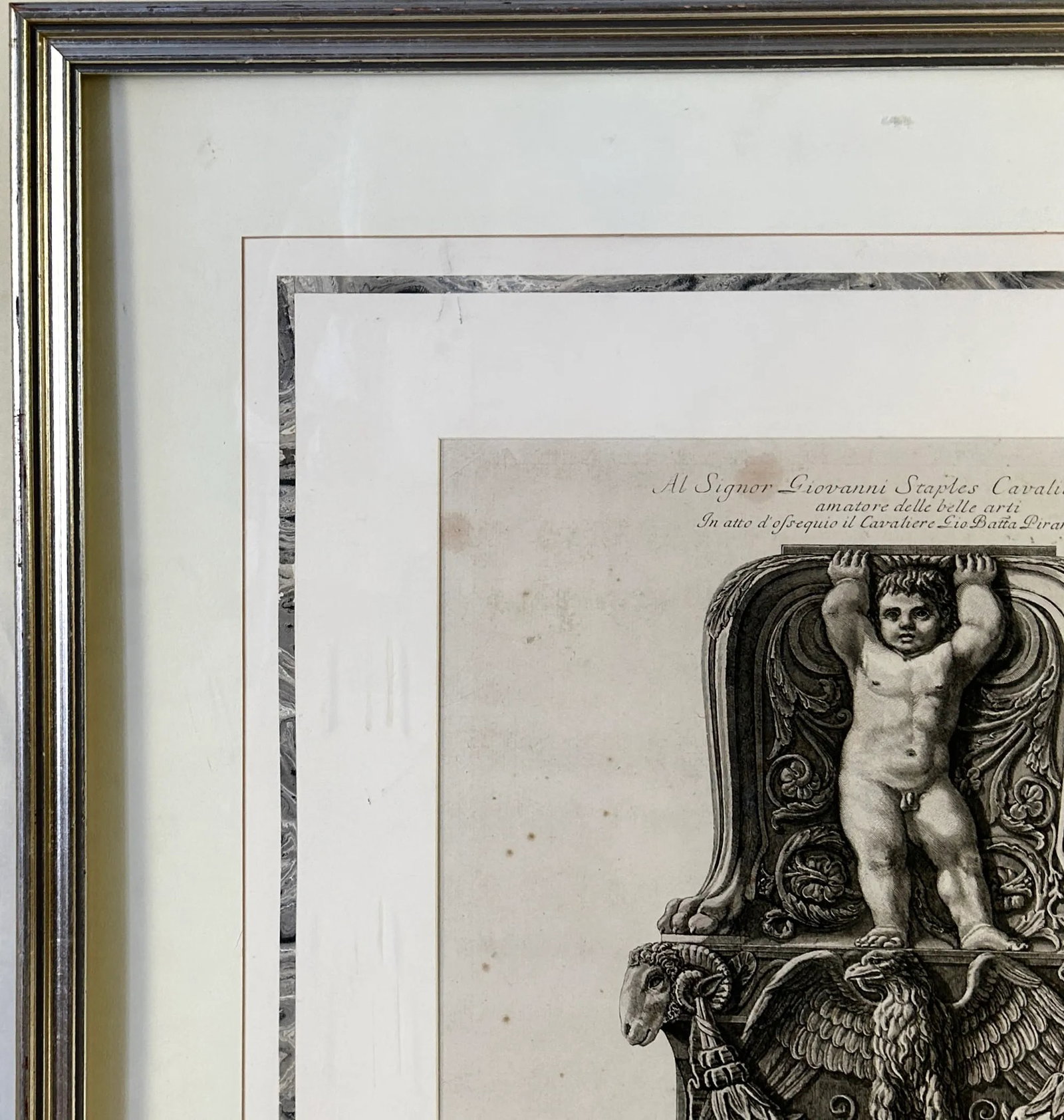Framed Etching of Ornamental Candelabrum Base by Giovanni Piranesi - 3