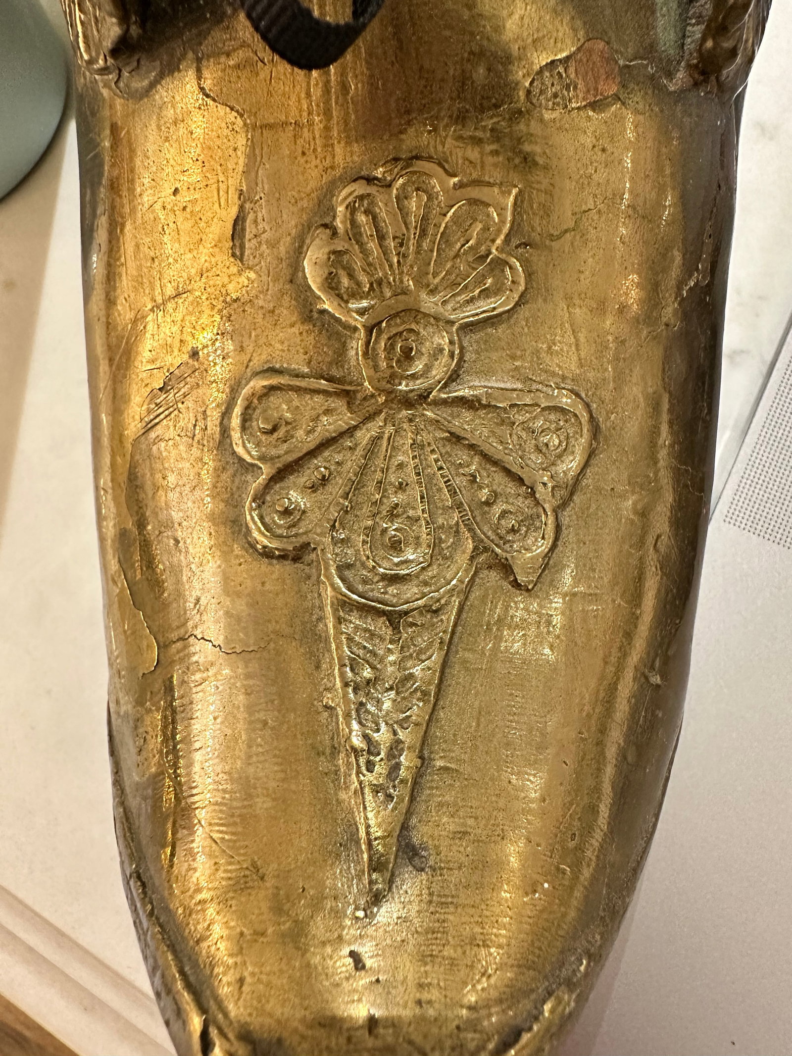 Pair of Antique Brass Conquistador Style Stirrup Slippers - 6