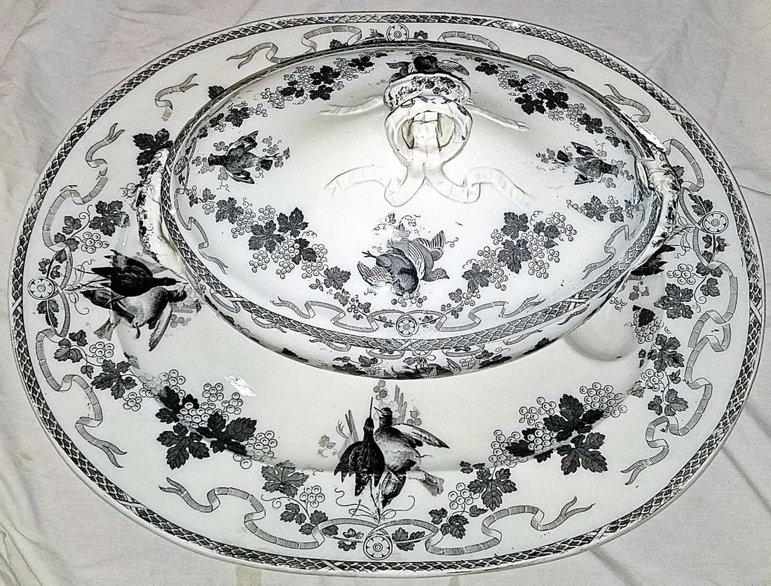 Antique Wedgwood Tureen and Serving Platter- 2 Pieces - 2