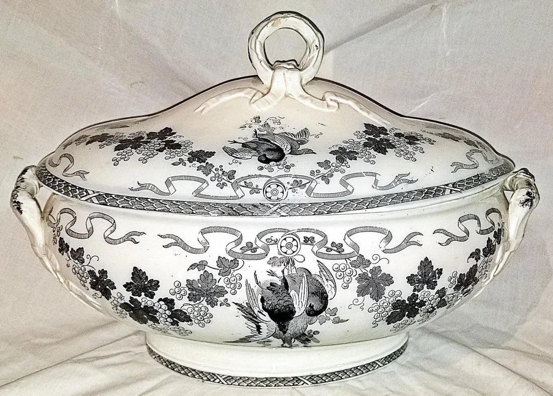 Antique Wedgwood Tureen and Serving Platter- 2 Pieces - 4