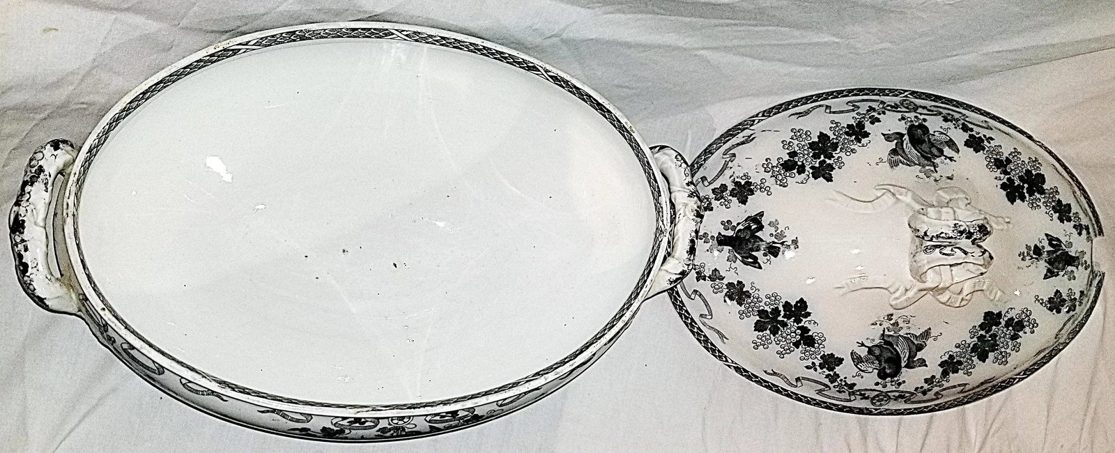 Antique Wedgwood Tureen and Serving Platter- 2 Pieces - 5